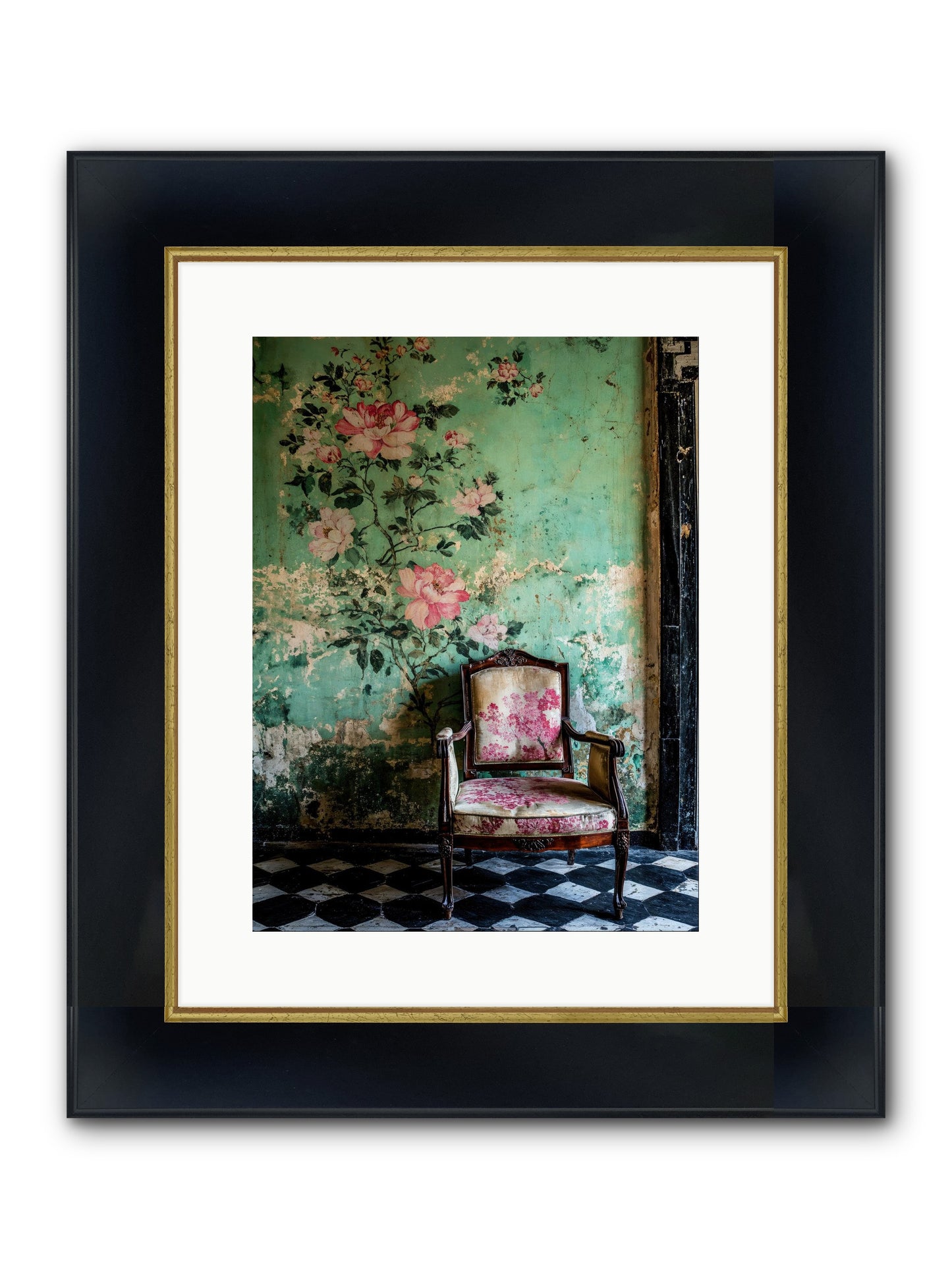 Flora Prophecies Framed Print - Wide Black w/Gold 12x16