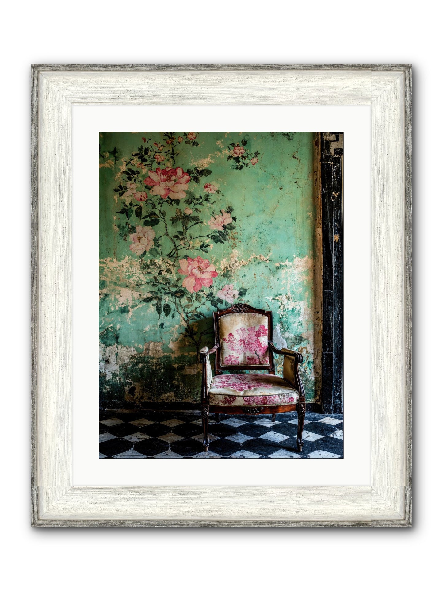 Flora Prophecies Framed Print - Driftwood White 18x24