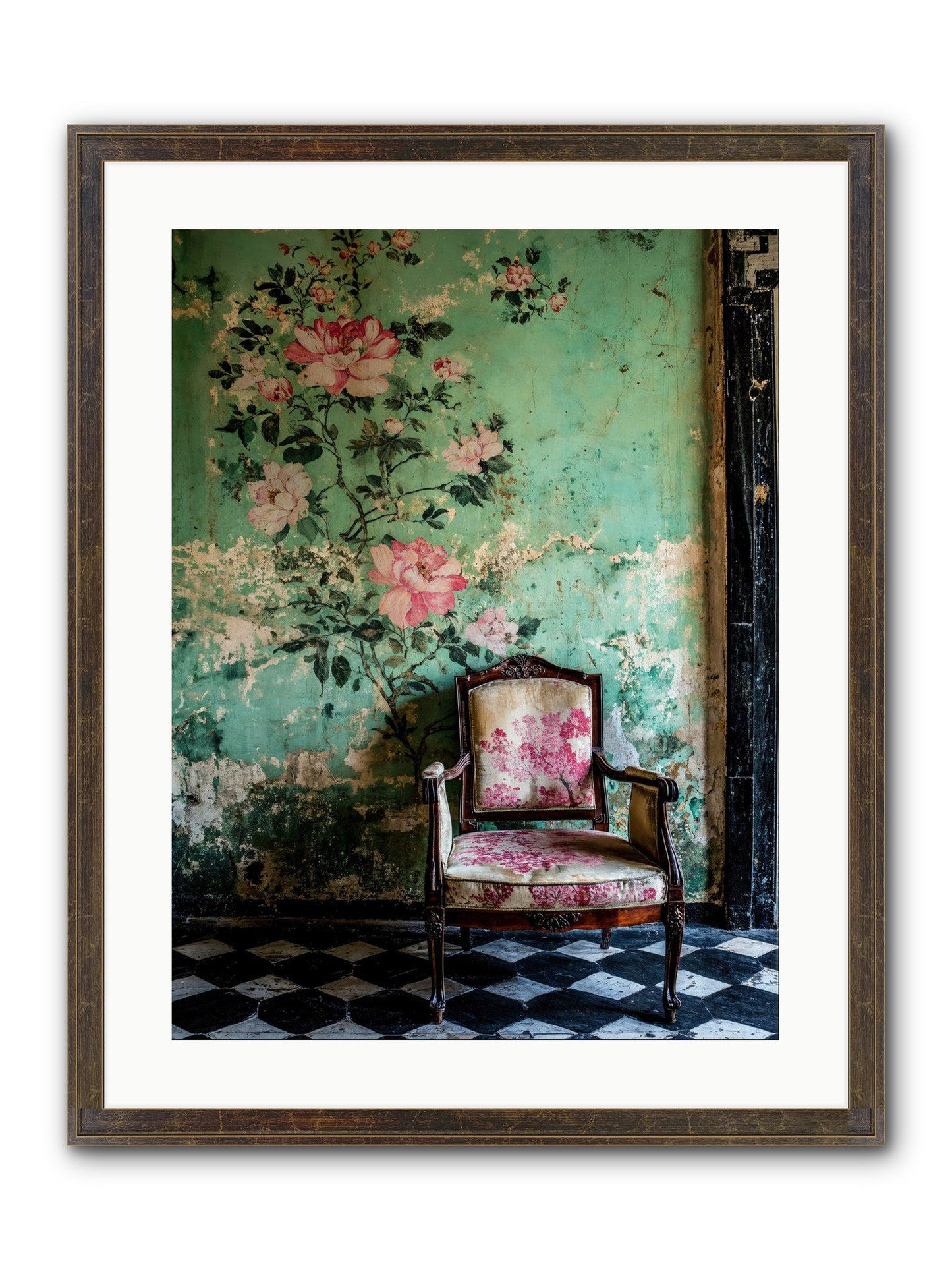Flora Prophecies Framed Print - Slimwoods Black/Gold 18x24