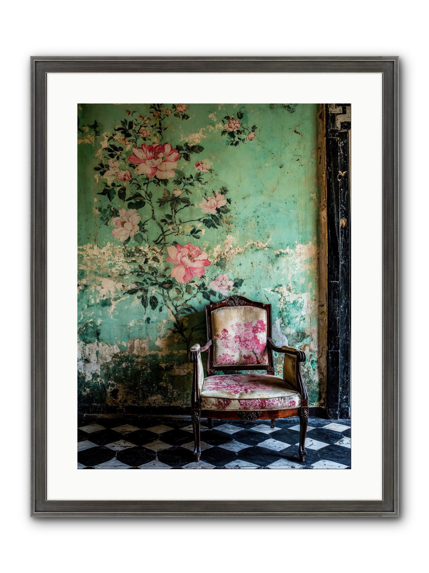 Flora Prophecies Framed Print - Slimwoods Black/Silver 18x24