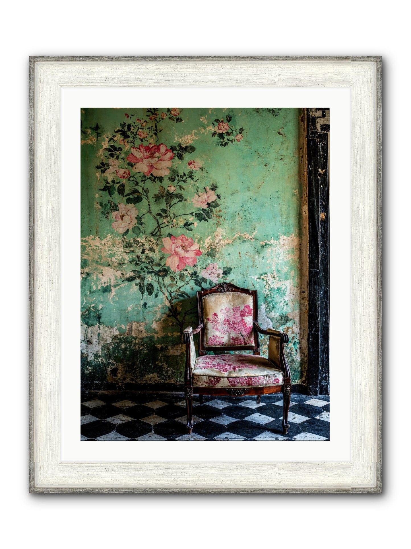 Flora Prophecies Framed Print - Driftwood White 24x32