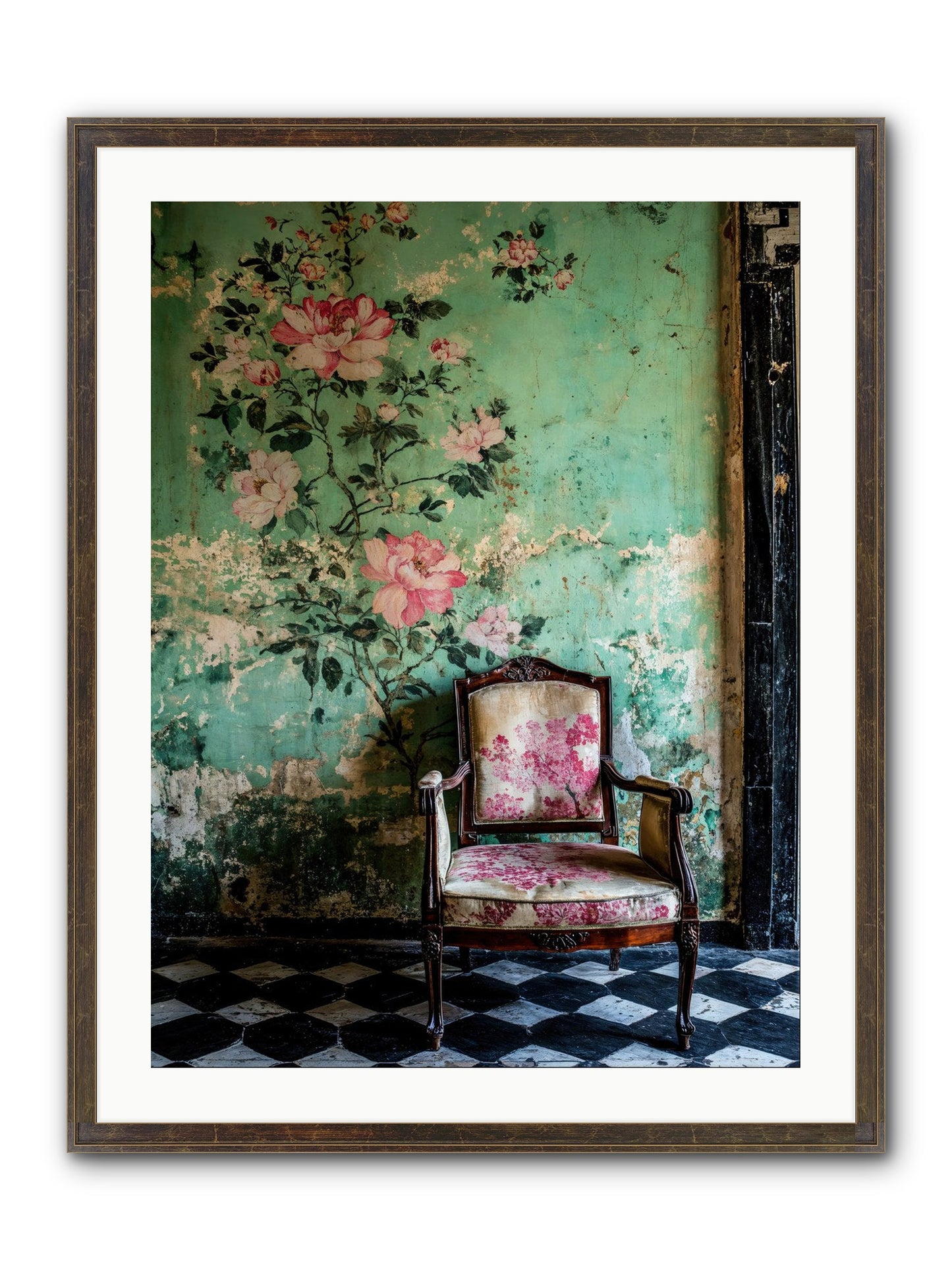 Flora Prophecies Framed Print - Slimwoods Black/Gold 24x32