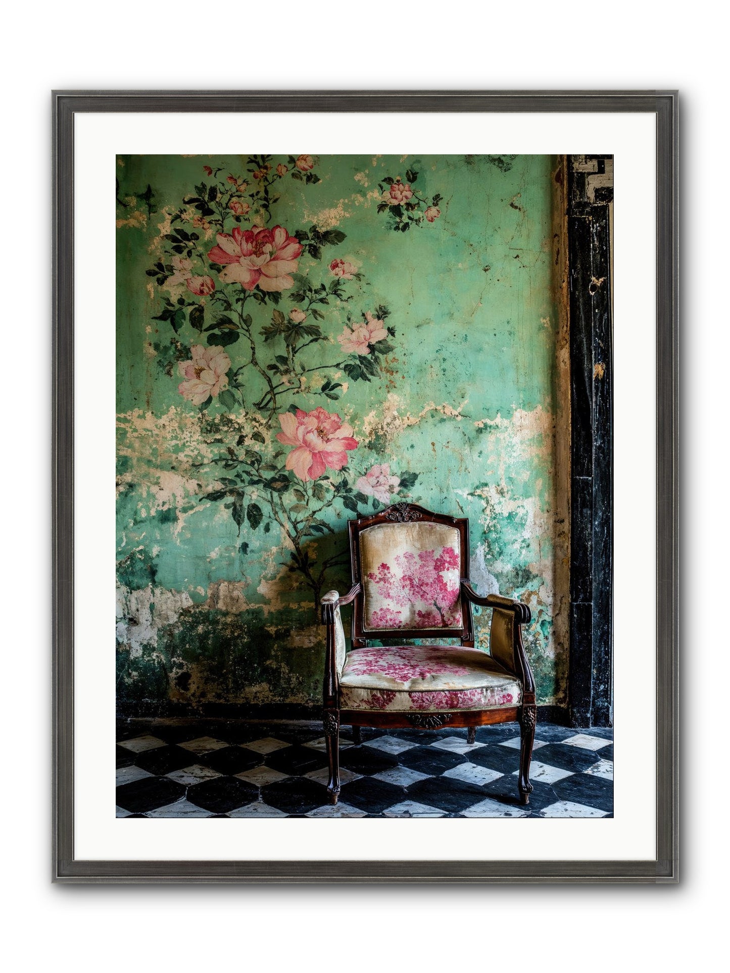 Flora Prophecies Framed Print - Slimwoods Black/Silver 24x32