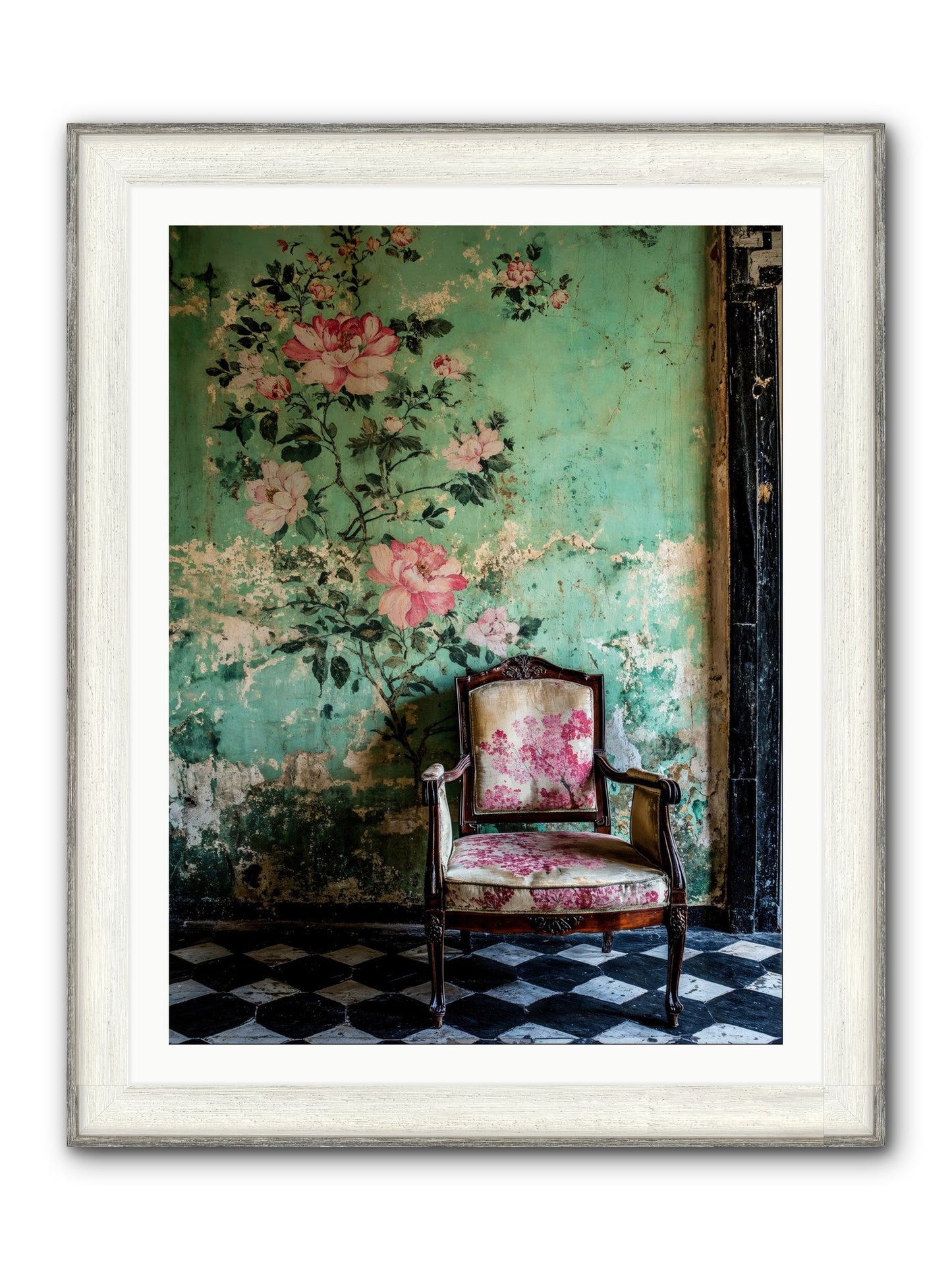 Flora Prophecies Framed Print - Driftwood White 30x40
