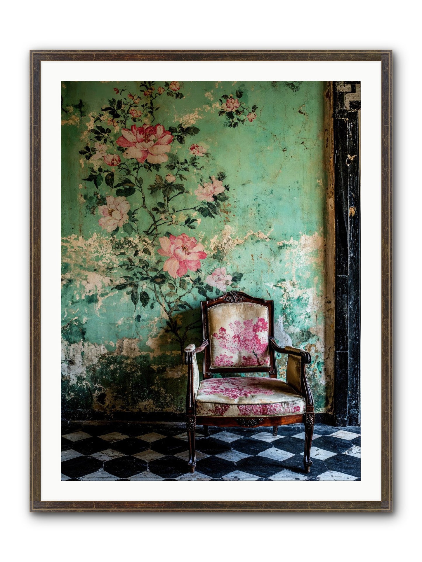 Flora Prophecies Framed Print - Slimwoods Black/Gold 30x40