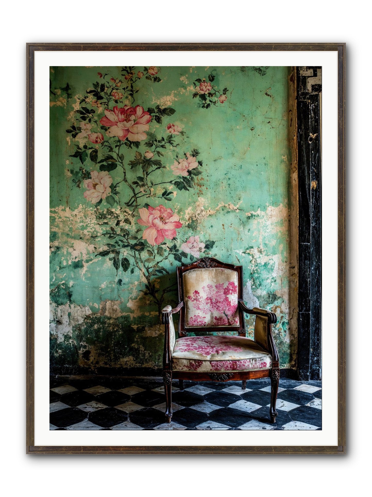 Flora Prophecies Framed Print - Slimwoods Black/Gold 36x48