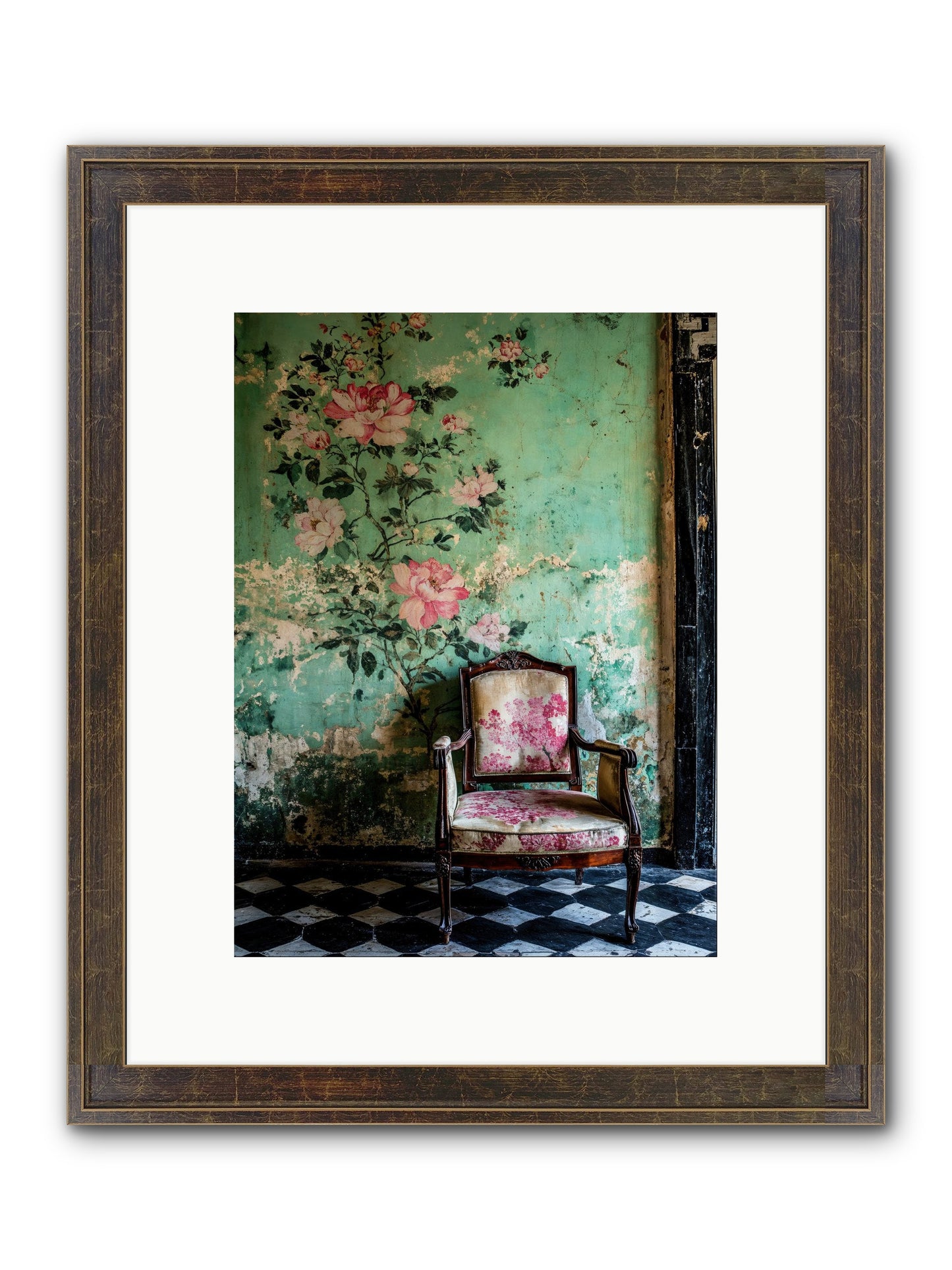 Flora Prophecies Framed Print - Slimwoods Black/Gold 9x12