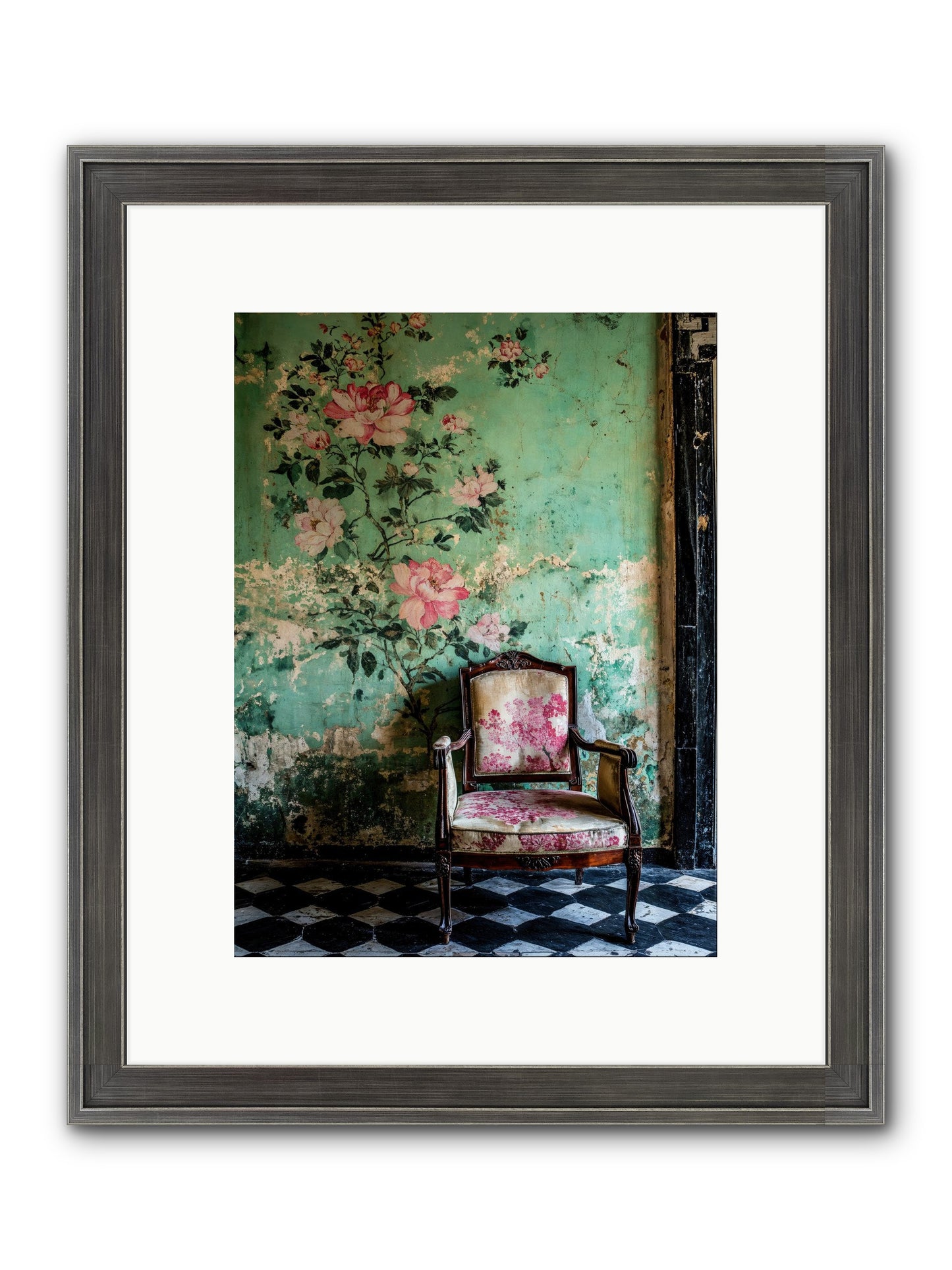 Flora Prophecies Framed Print - Slimwoods Black/Silver 9x12