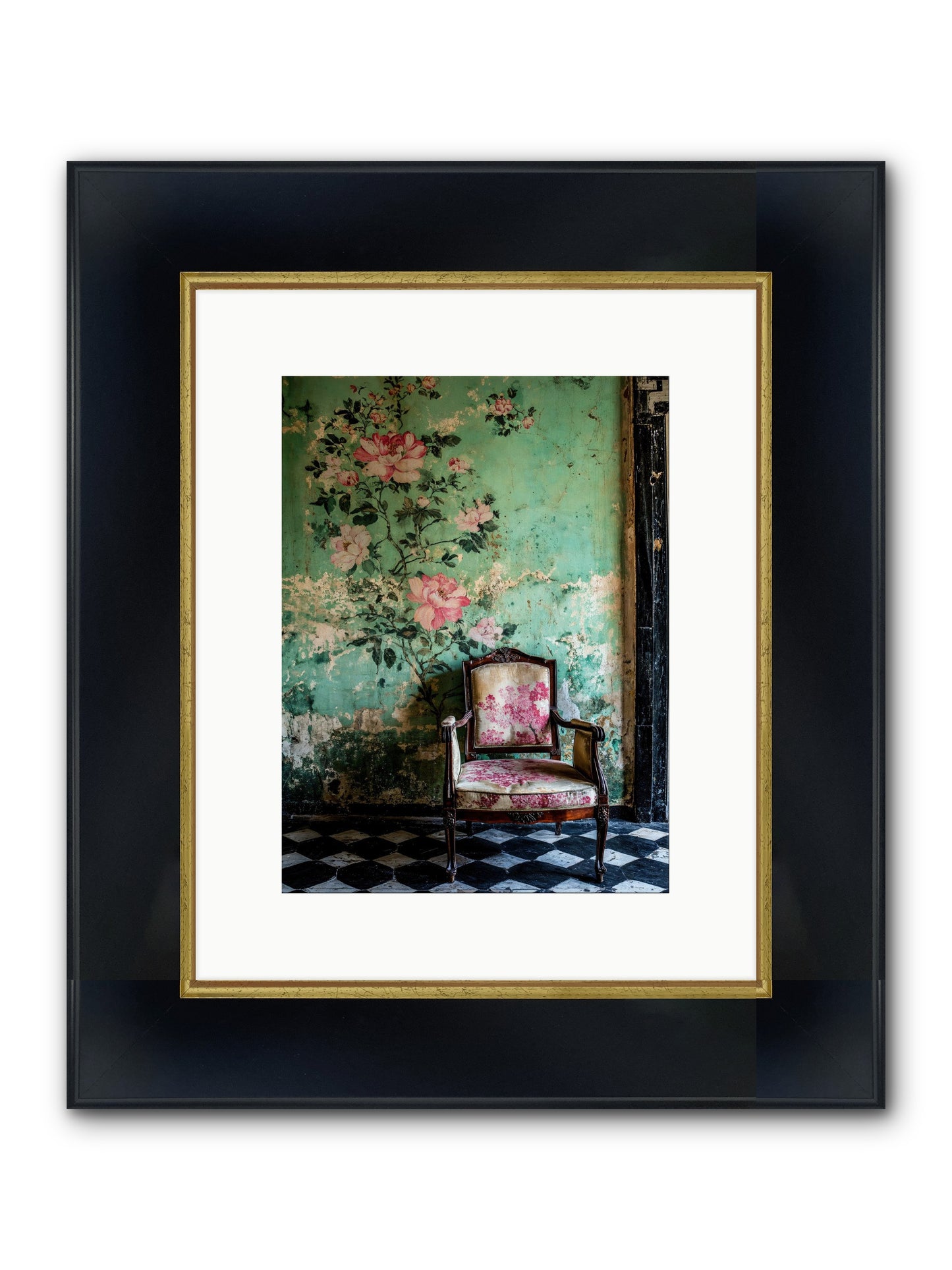 Flora Prophecies Framed Print - Wide Black w/Gold 9x12