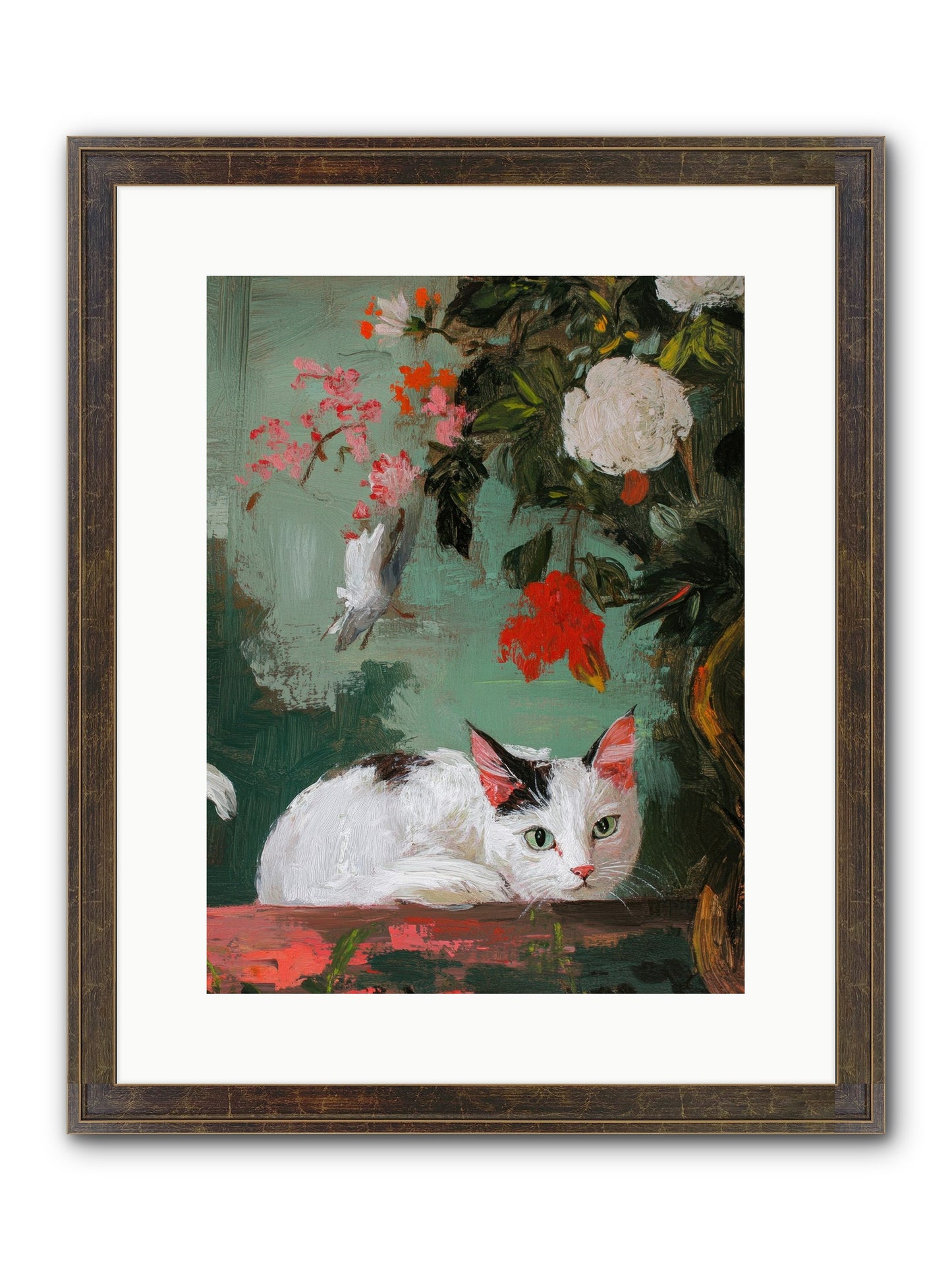 Floral Debutante Framed Print - Slimwoods Black/Gold 12x16