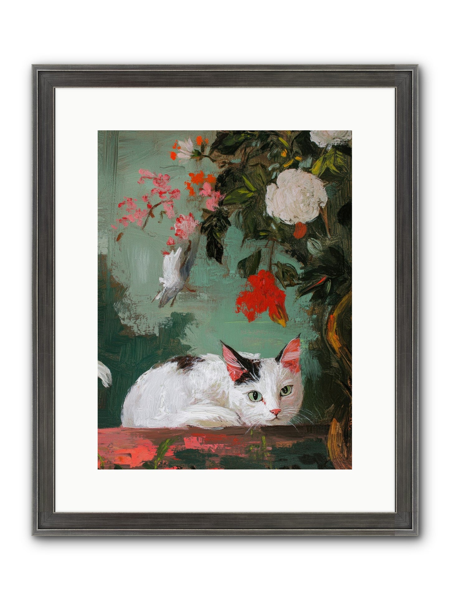 Floral Debutante Framed Print - Slimwoods Black/Silver 12x16