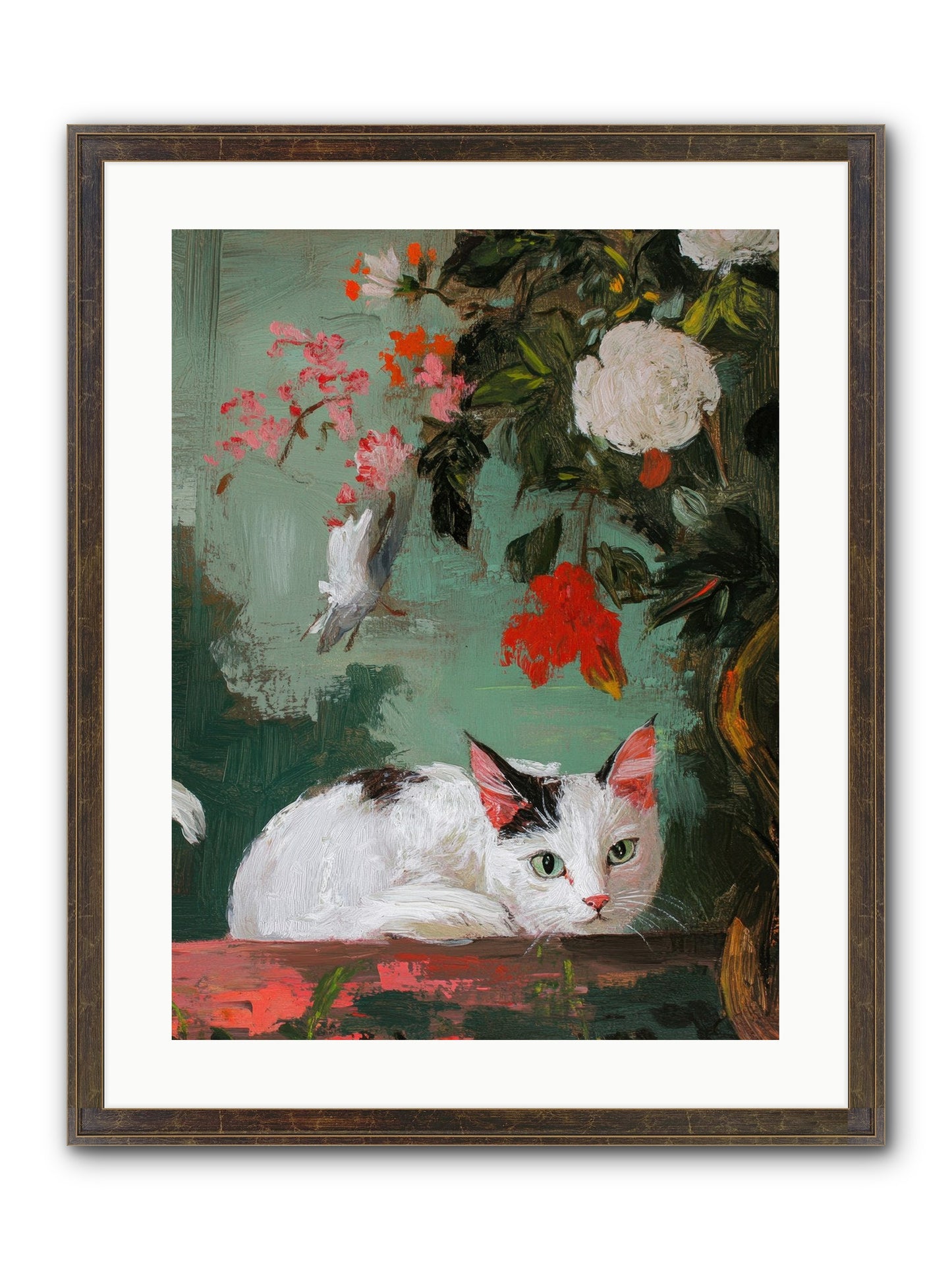 Floral Debutante Framed Print - Slimwoods Black/Gold 18x24