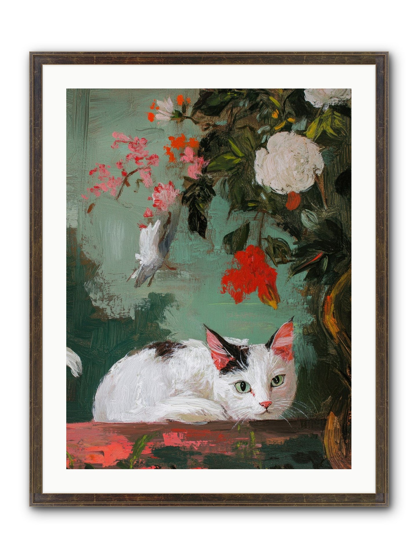 Floral Debutante Framed Print - Slimwoods Black/Gold 24x32