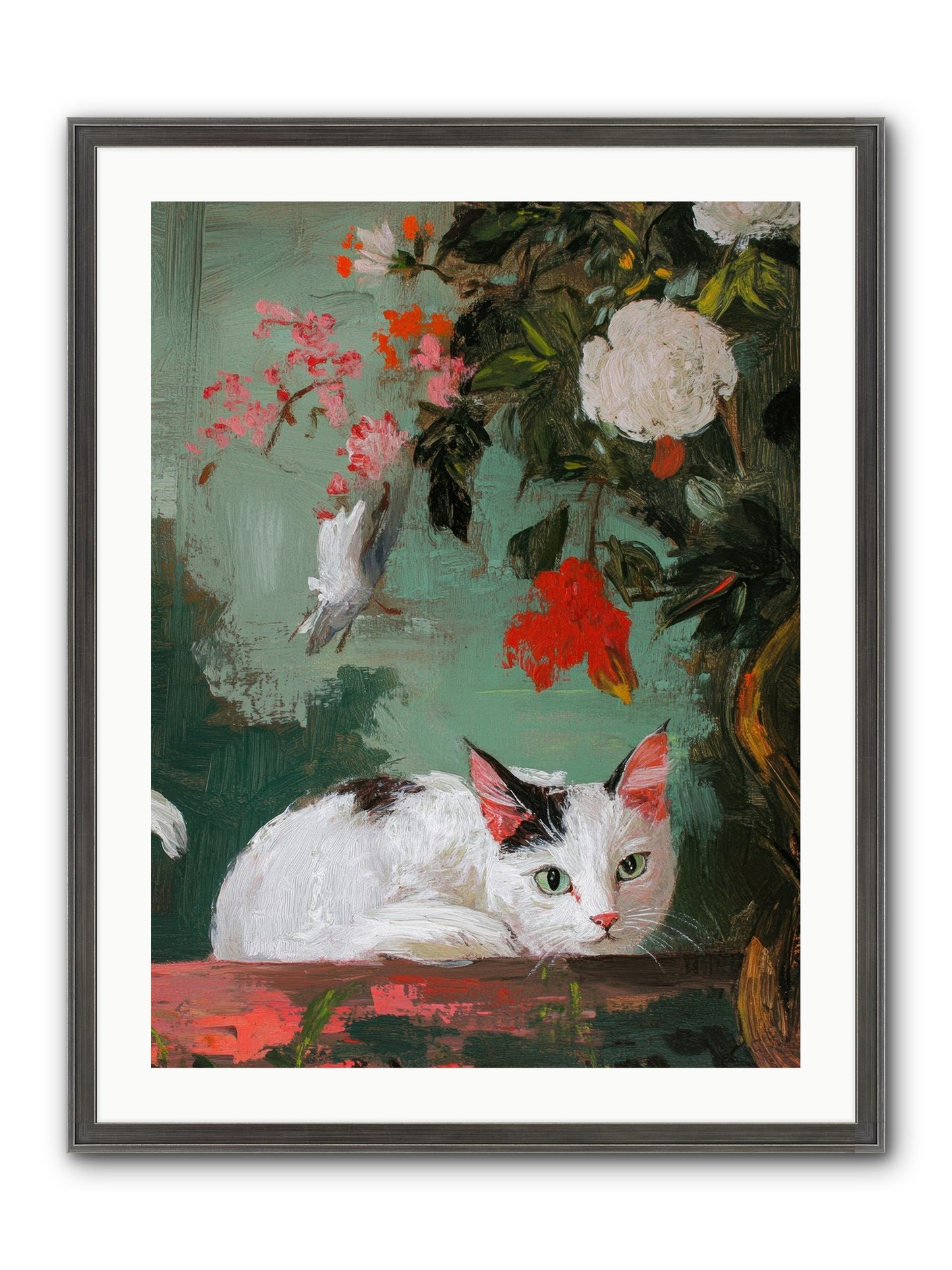 Floral Debutante Framed Print - Slimwoods Black/Silver 24x32