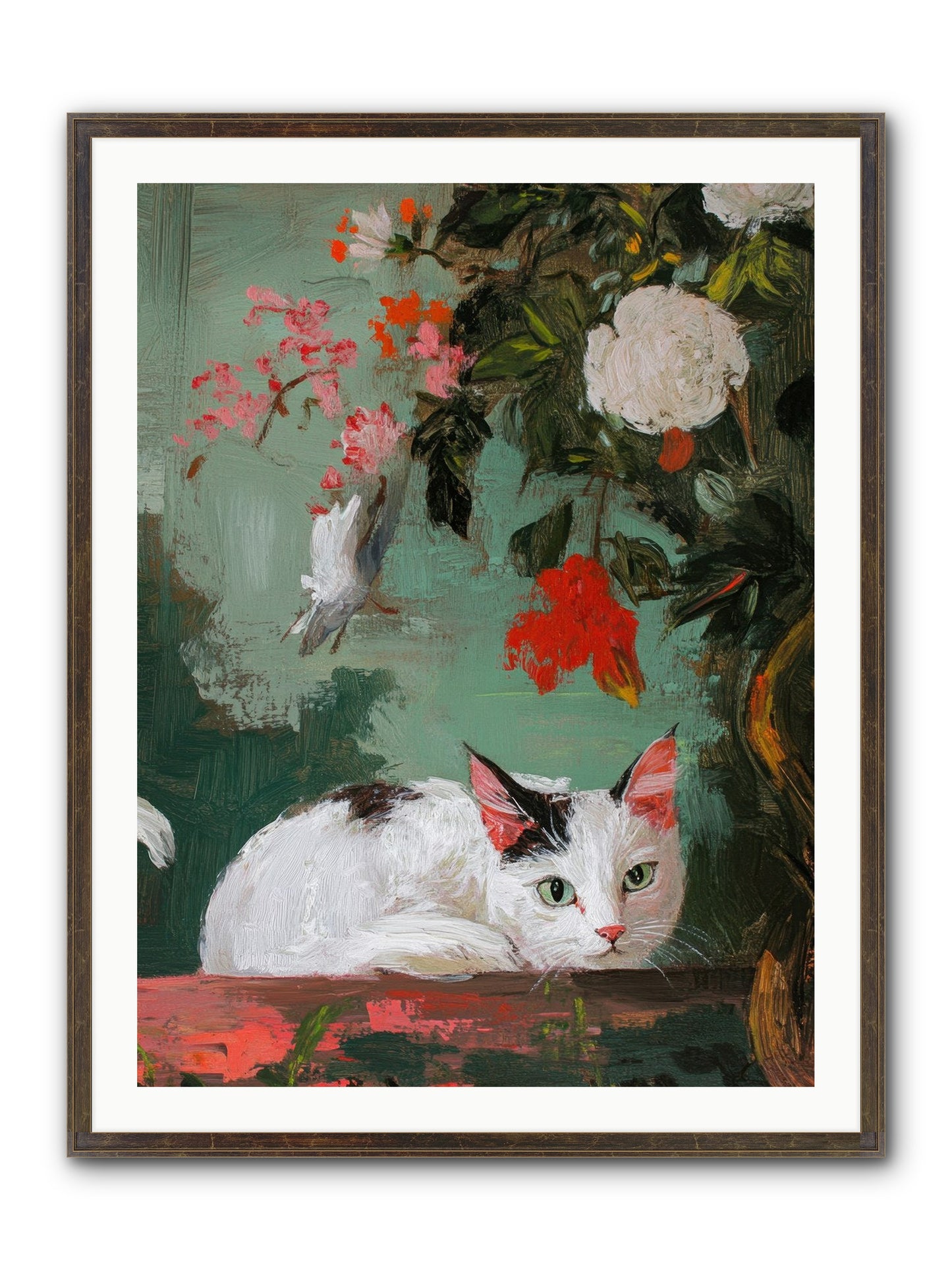 Floral Debutante Framed Print - Slimwoods Black/Gold 30x40