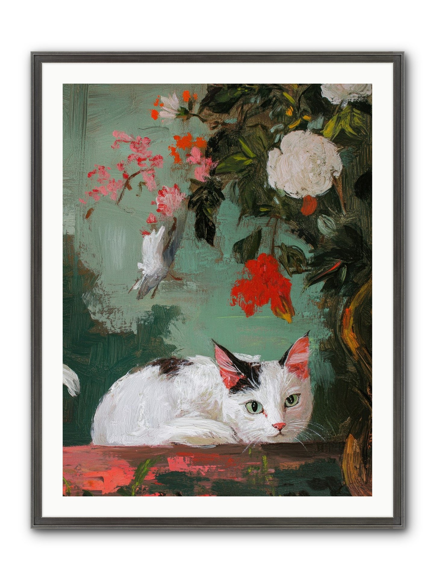 Floral Debutante Framed Print - Slimwoods Black/Silver 30x40