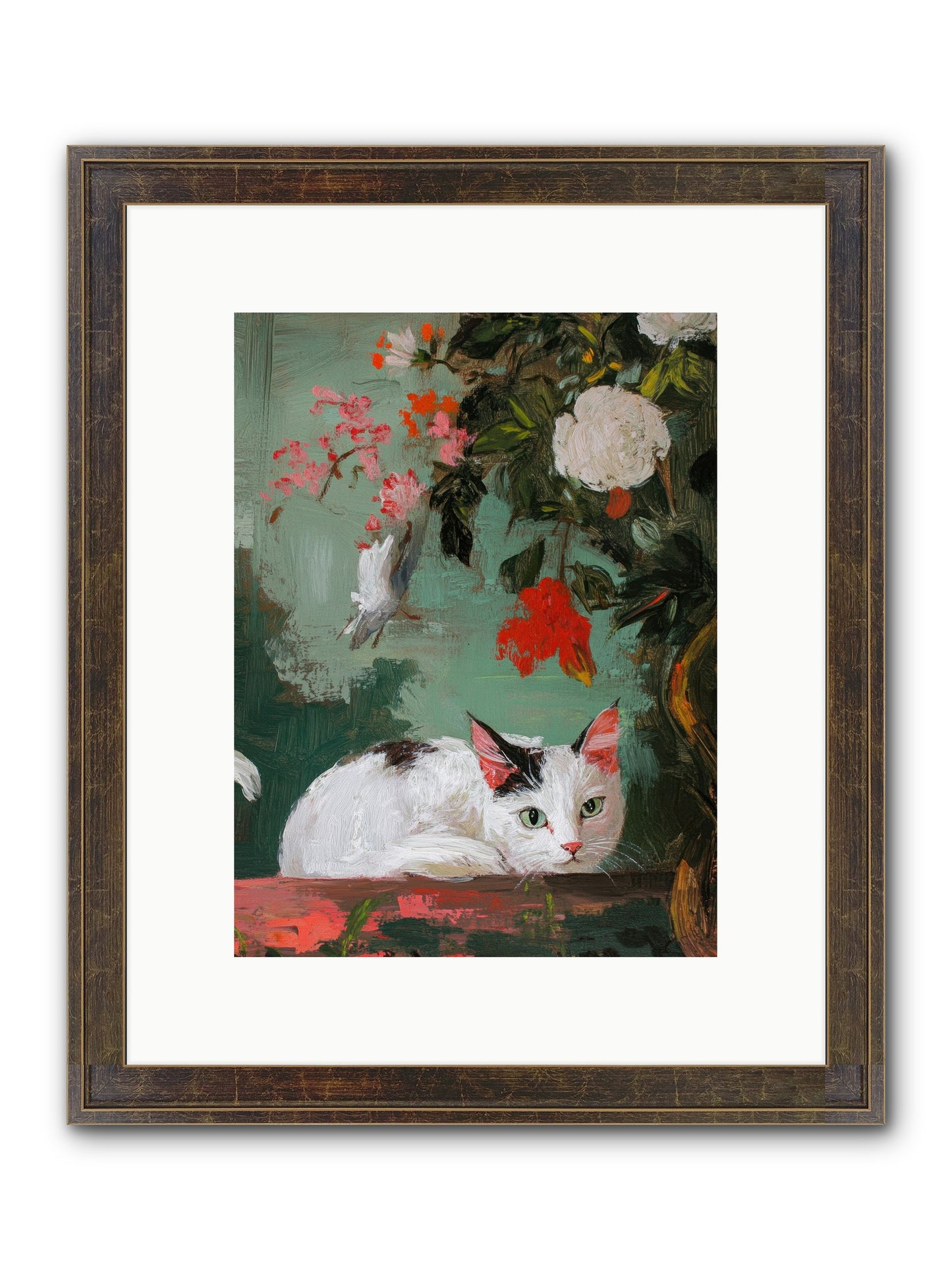 Floral Debutante Framed Print - Slimwoods Black/Gold 9x12