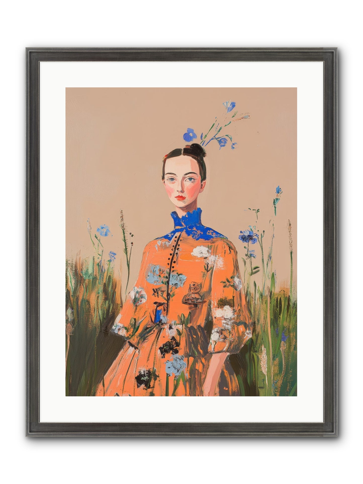 Florence Wintervale Framed Print - Slimwoods Black/Silver 18x24