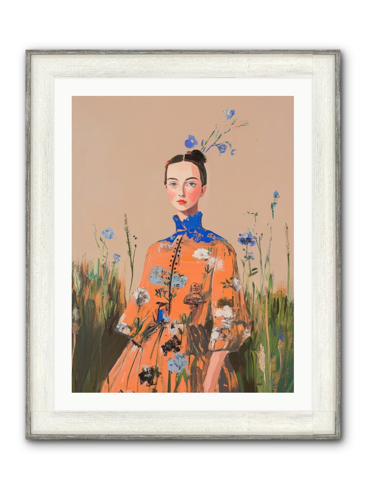 Florence Wintervale Framed Print - Driftwood White 24x32