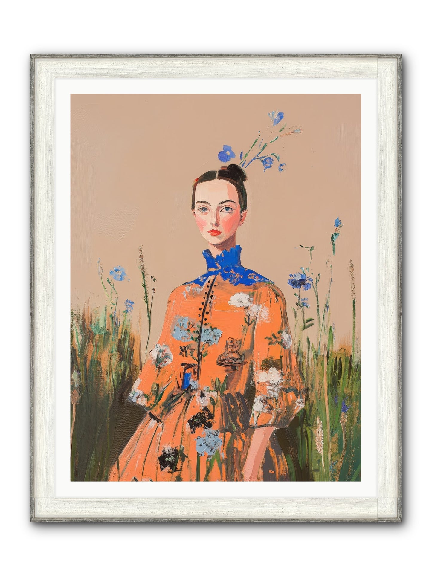 Florence Wintervale Framed Print - Driftwood White 36x48