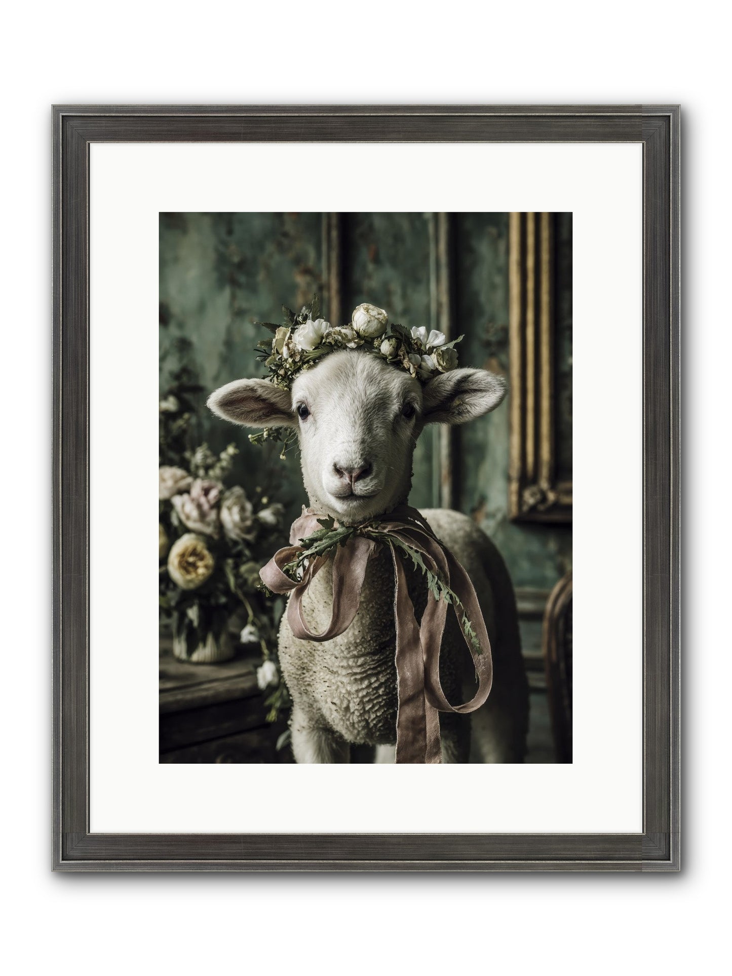 Florette Framed Print - Slimwoods Black/Silver 12x16