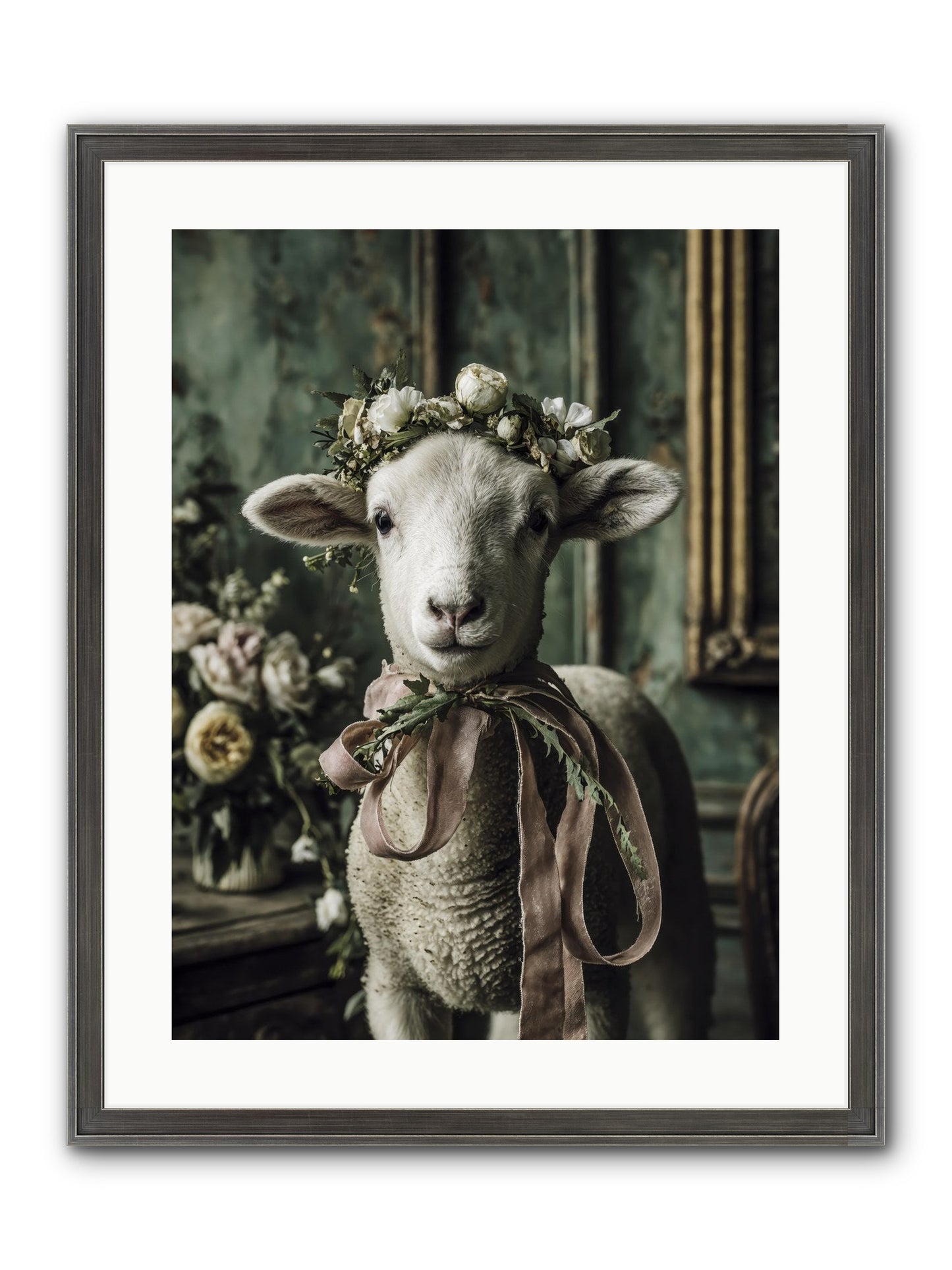 Florette Framed Print - Slimwoods Black/Silver 18x24