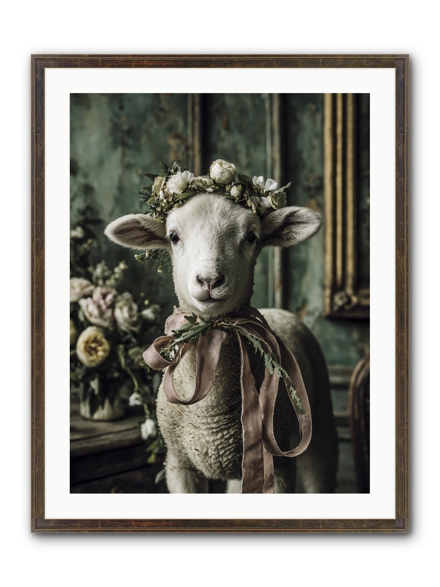Florette Framed Print - Slimwoods Black/Gold 24x32
