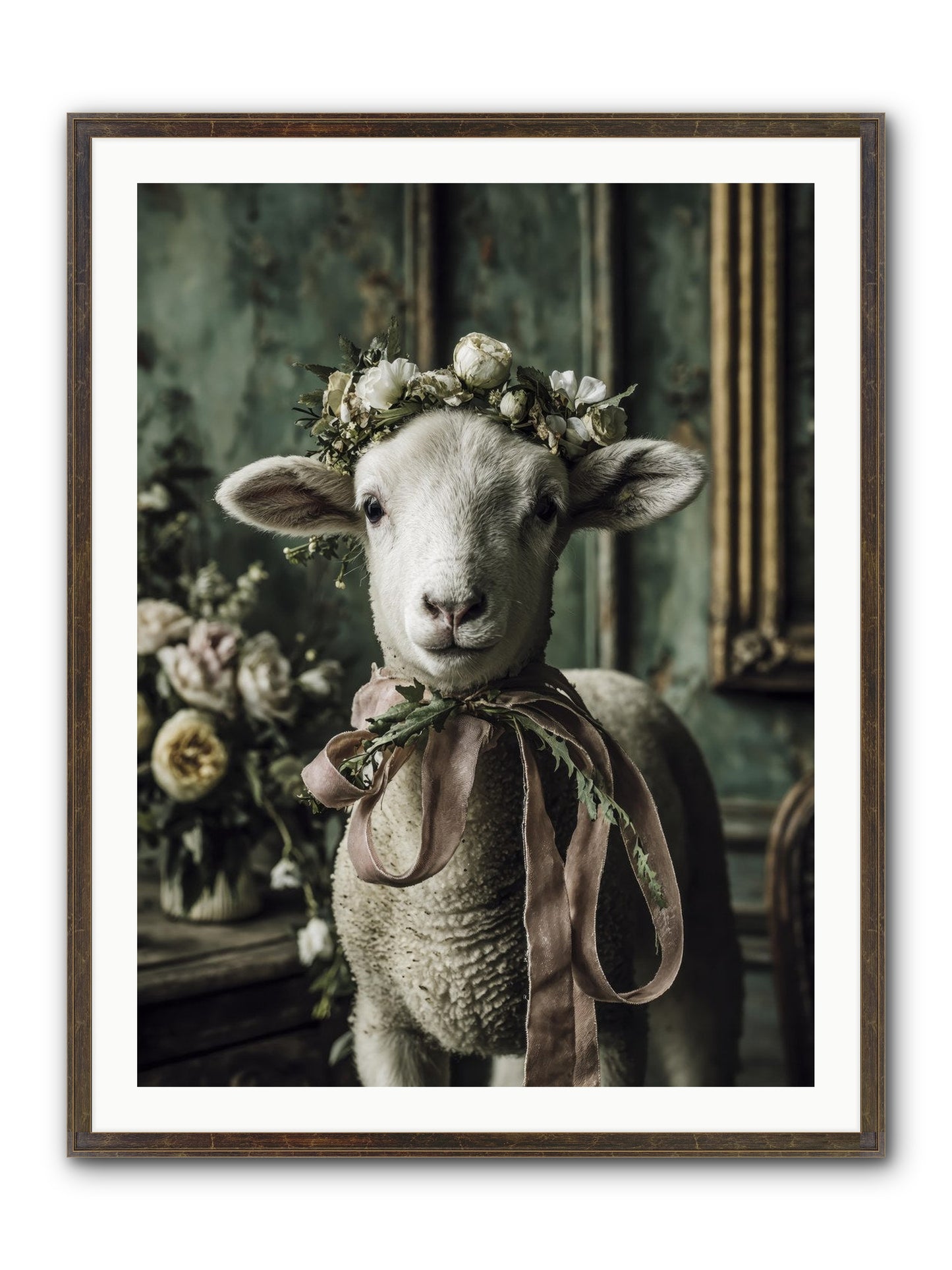 Florette Framed Print - Slimwoods Black/Gold 30x40