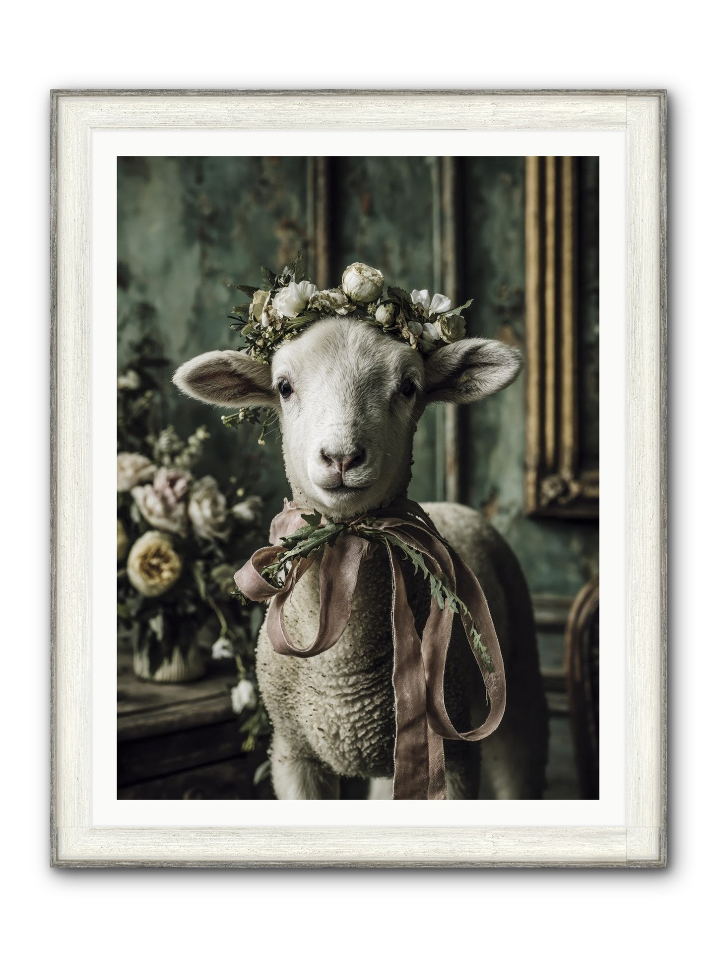 Florette Framed Print - Driftwood White 36x48