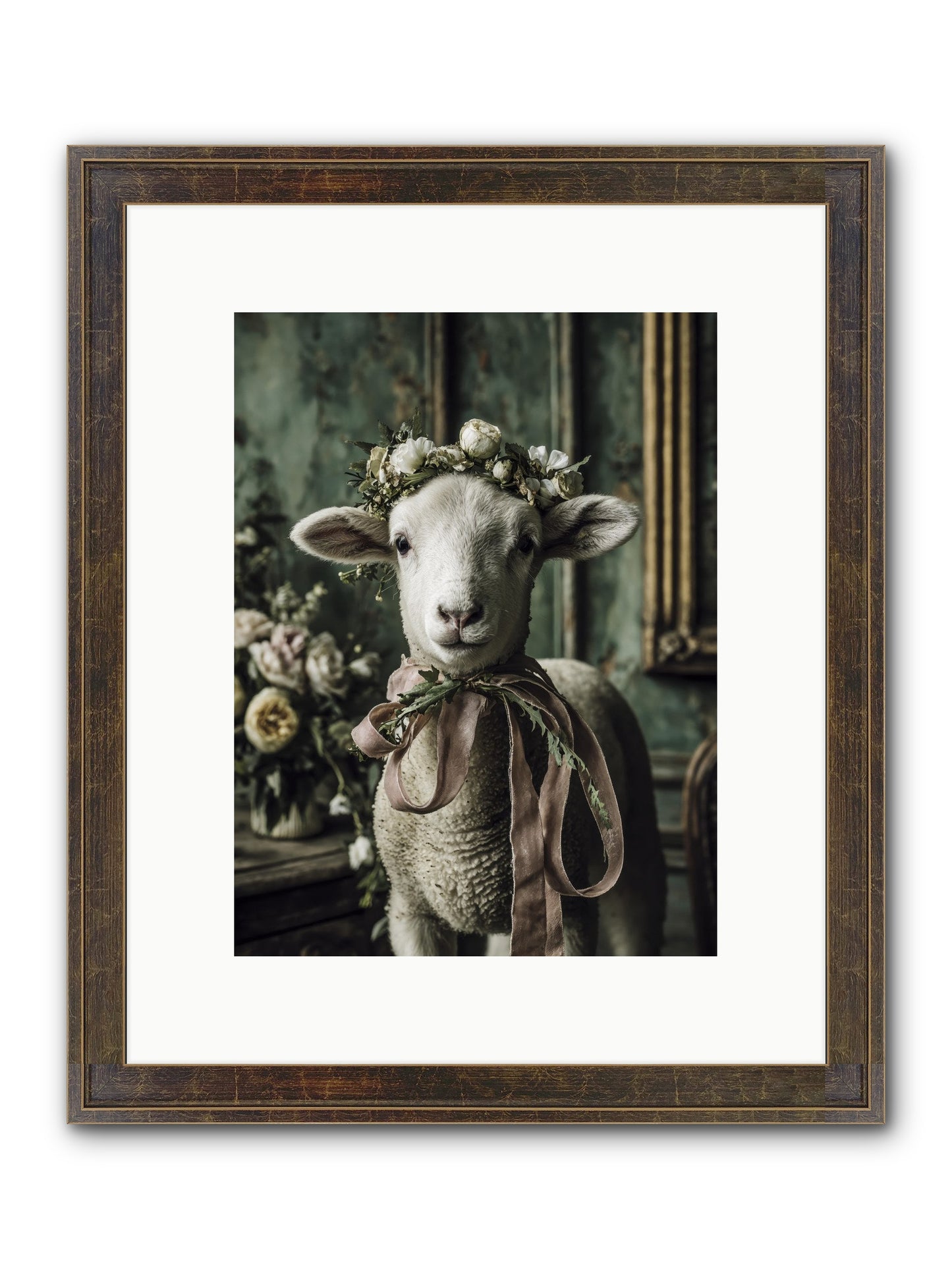 Florette Framed Print - Slimwoods Black/Gold 9x12