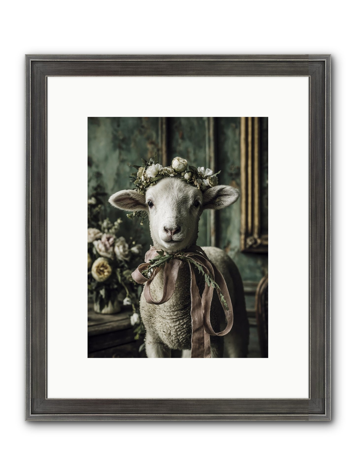 Florette Framed Print - Slimwoods Black/Silver 9x12