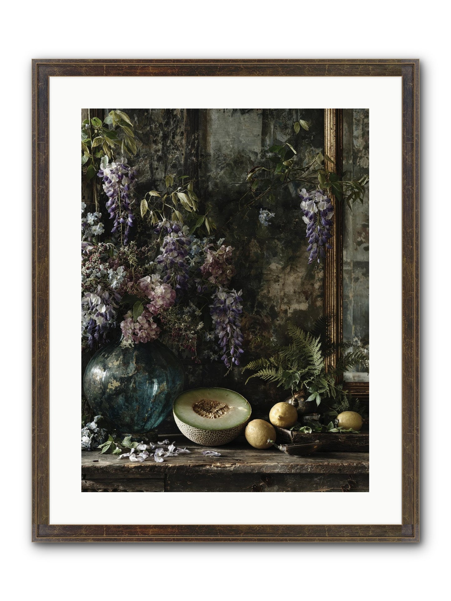 Florrie Framed Print - Slimwoods Black/Gold 18x24