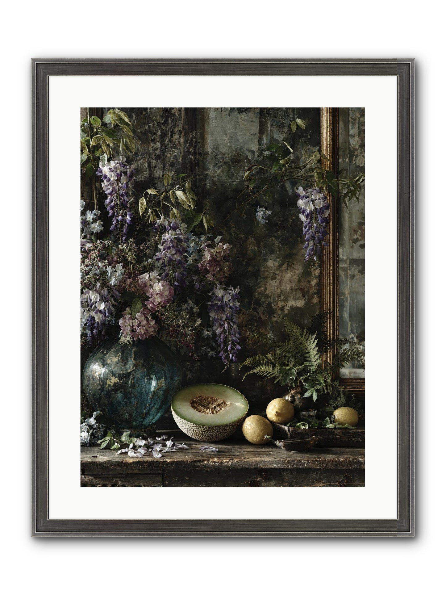 Florrie Framed Print - Slimwoods Black/Silver 18x24