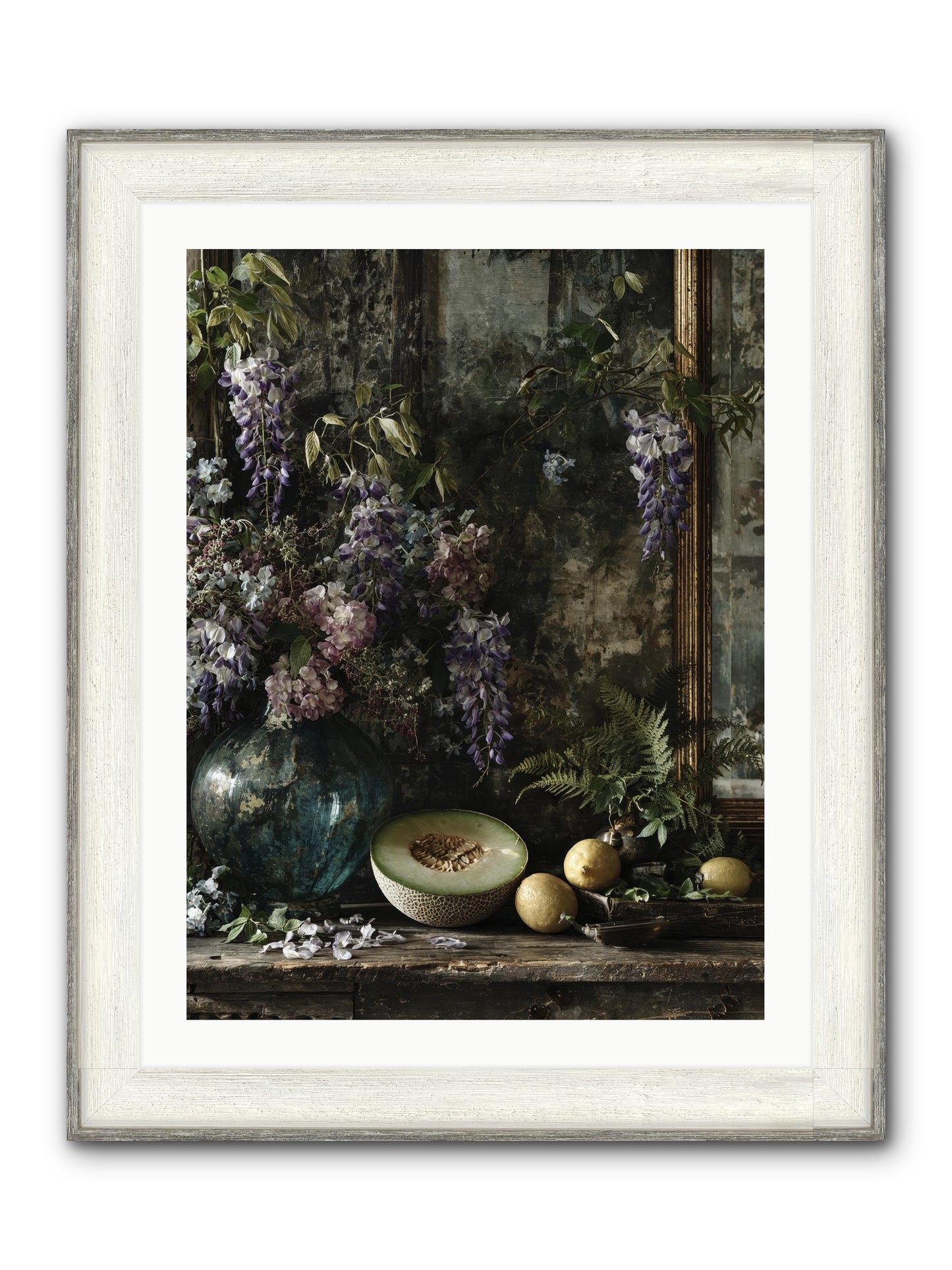 Florrie Framed Print - Driftwood White 24x32