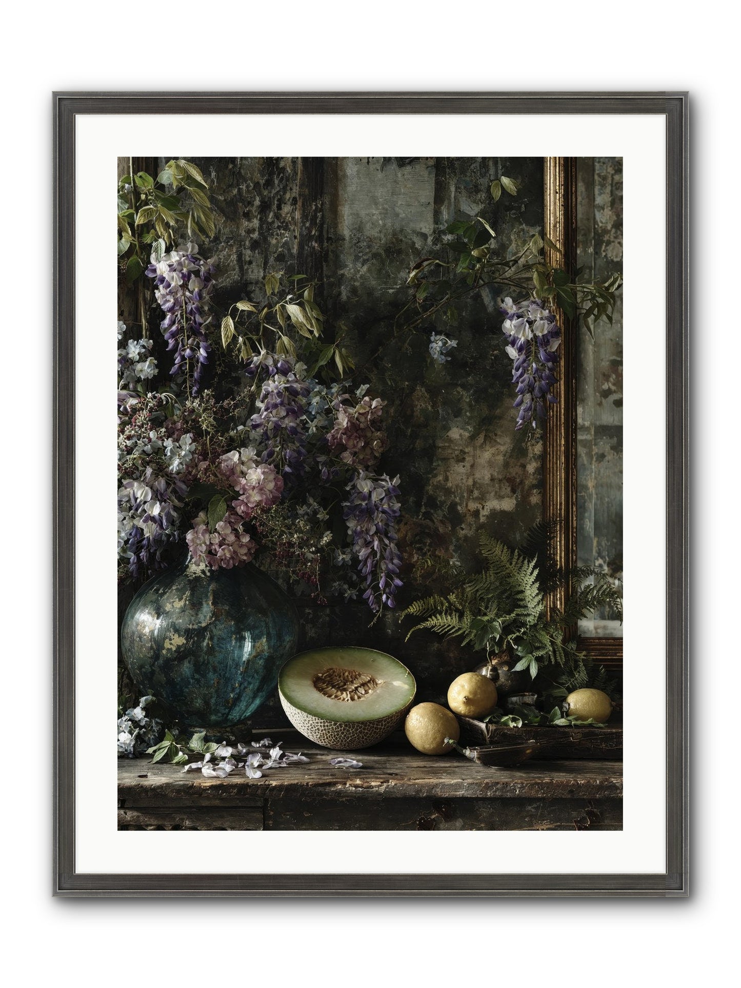 Florrie Framed Print - Slimwoods Black/Silver 24x32