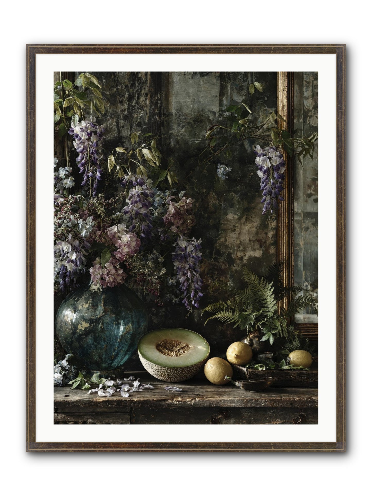 Florrie Framed Print - Slimwoods Black/Gold 30x40