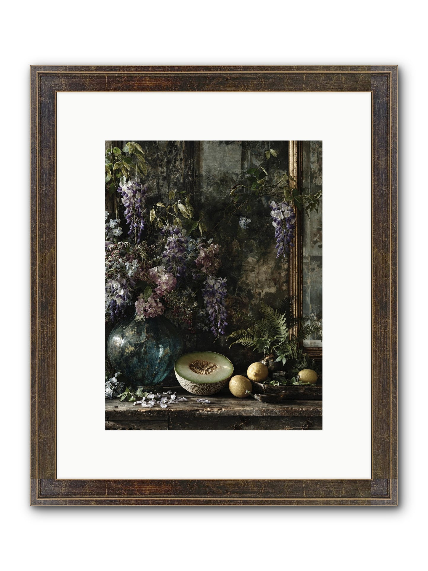 Florrie Framed Print - Slimwoods Black/Gold 9x12