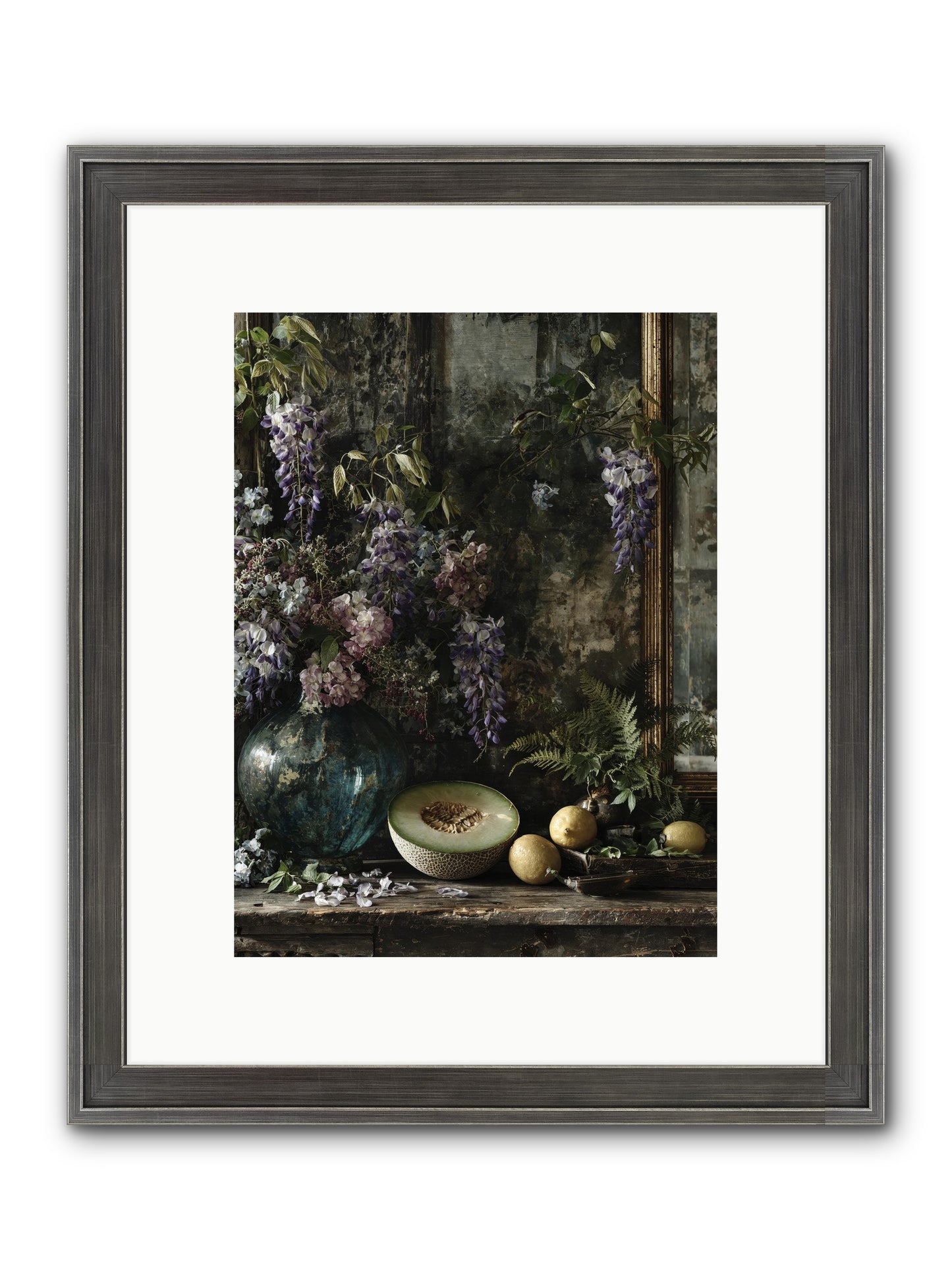 Florrie Framed Print - Slimwoods Black/Silver 9x12