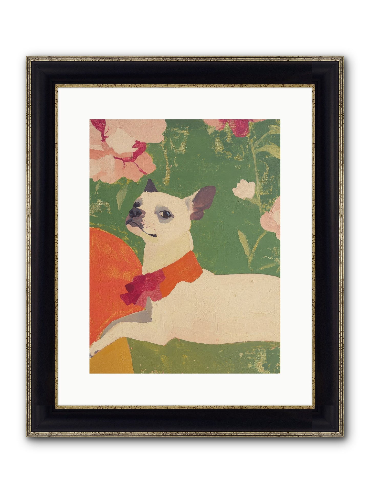 Flower Child Framed Print - Black & Gold 12x16