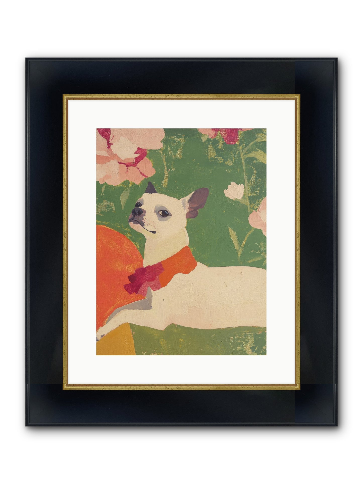 Flower Child Framed Print - Wide Black w/Gold 12x16