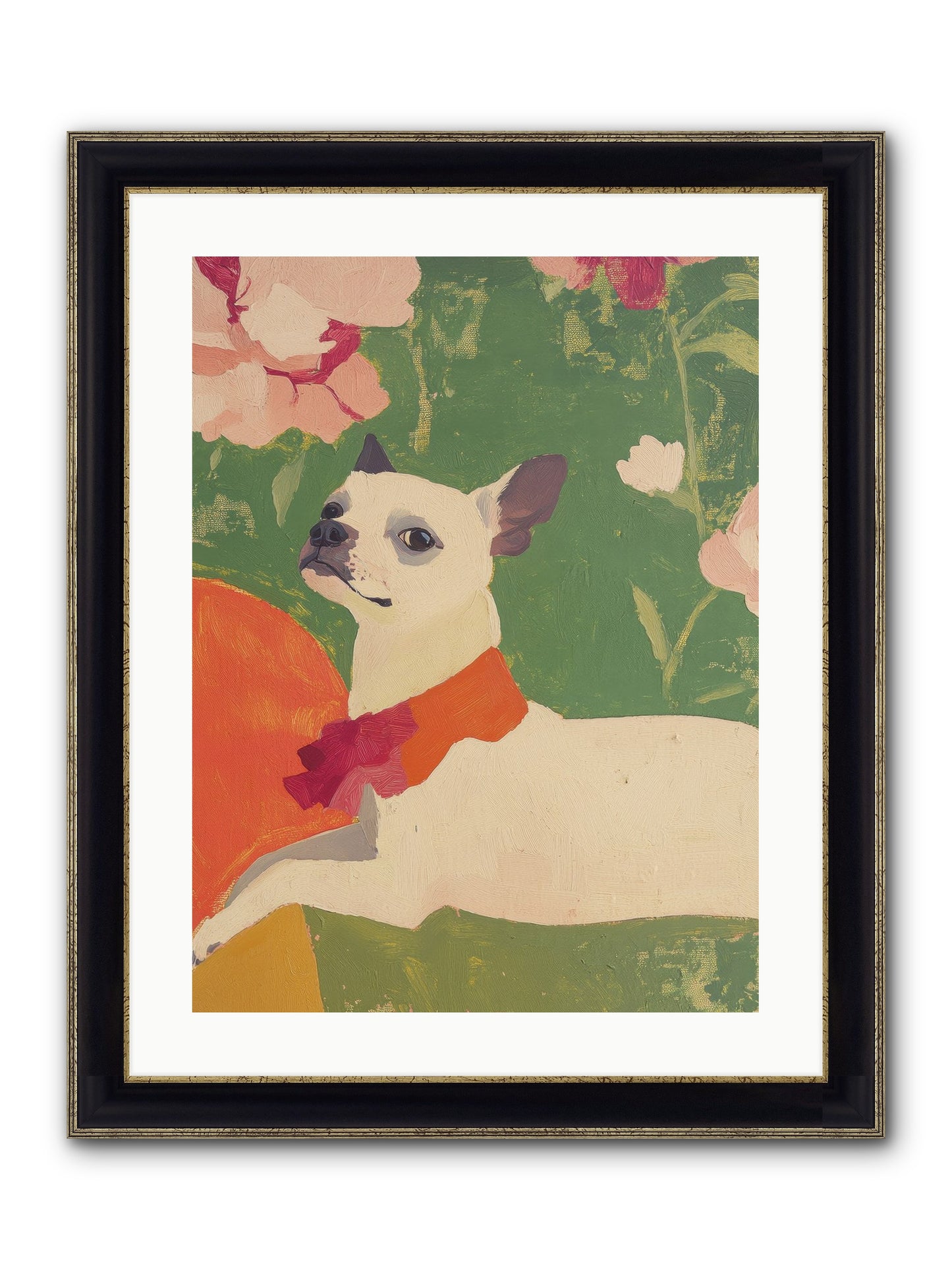 Flower Child Framed Print - Black & Gold 18x24