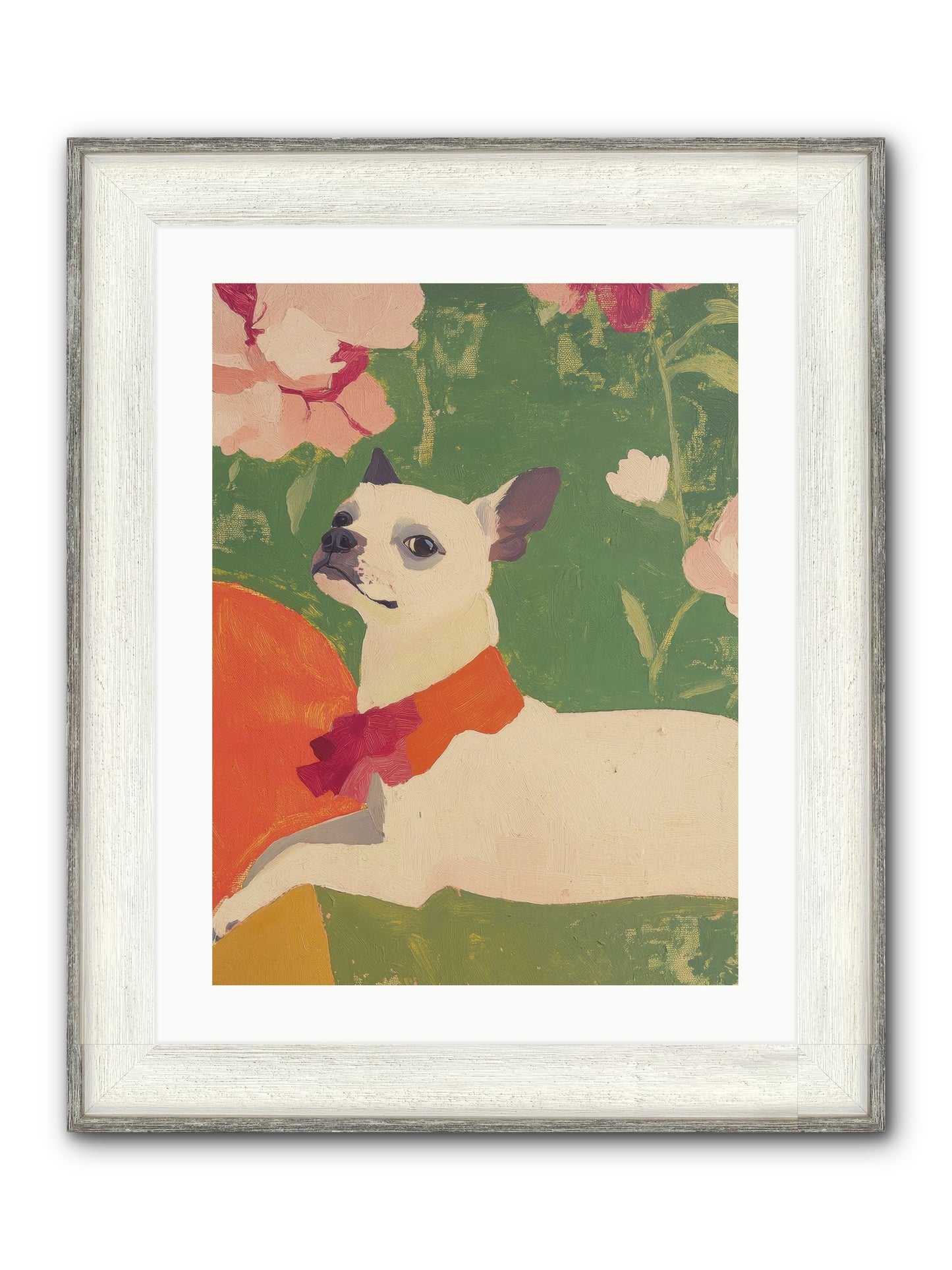 Flower Child Framed Print - Driftwood White 18x24