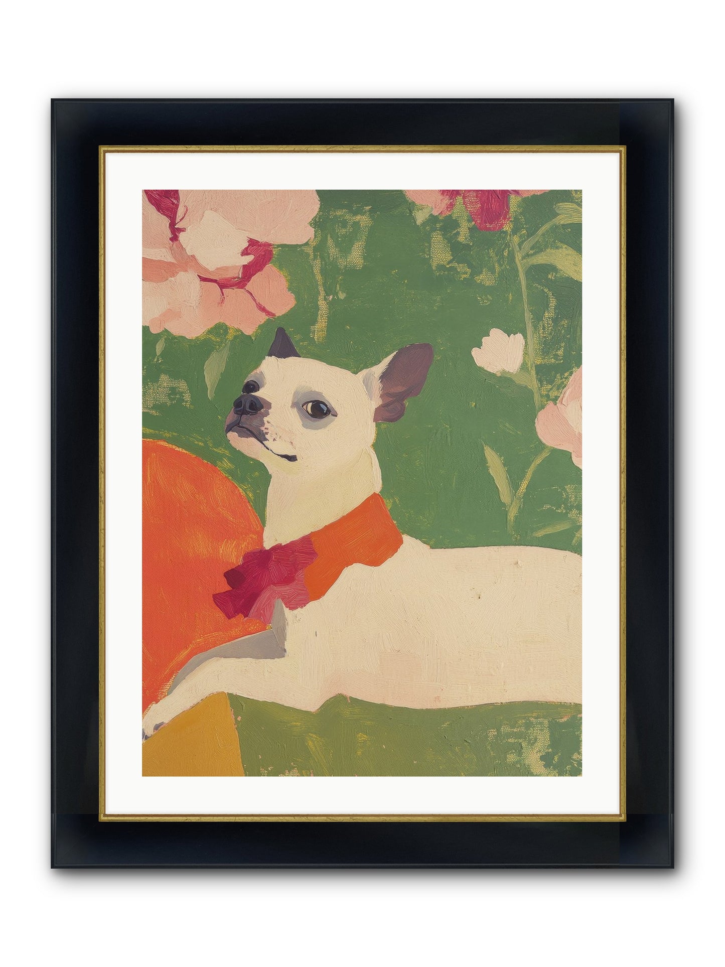 Flower Child Framed Print - Wide Black w/Gold 24x32