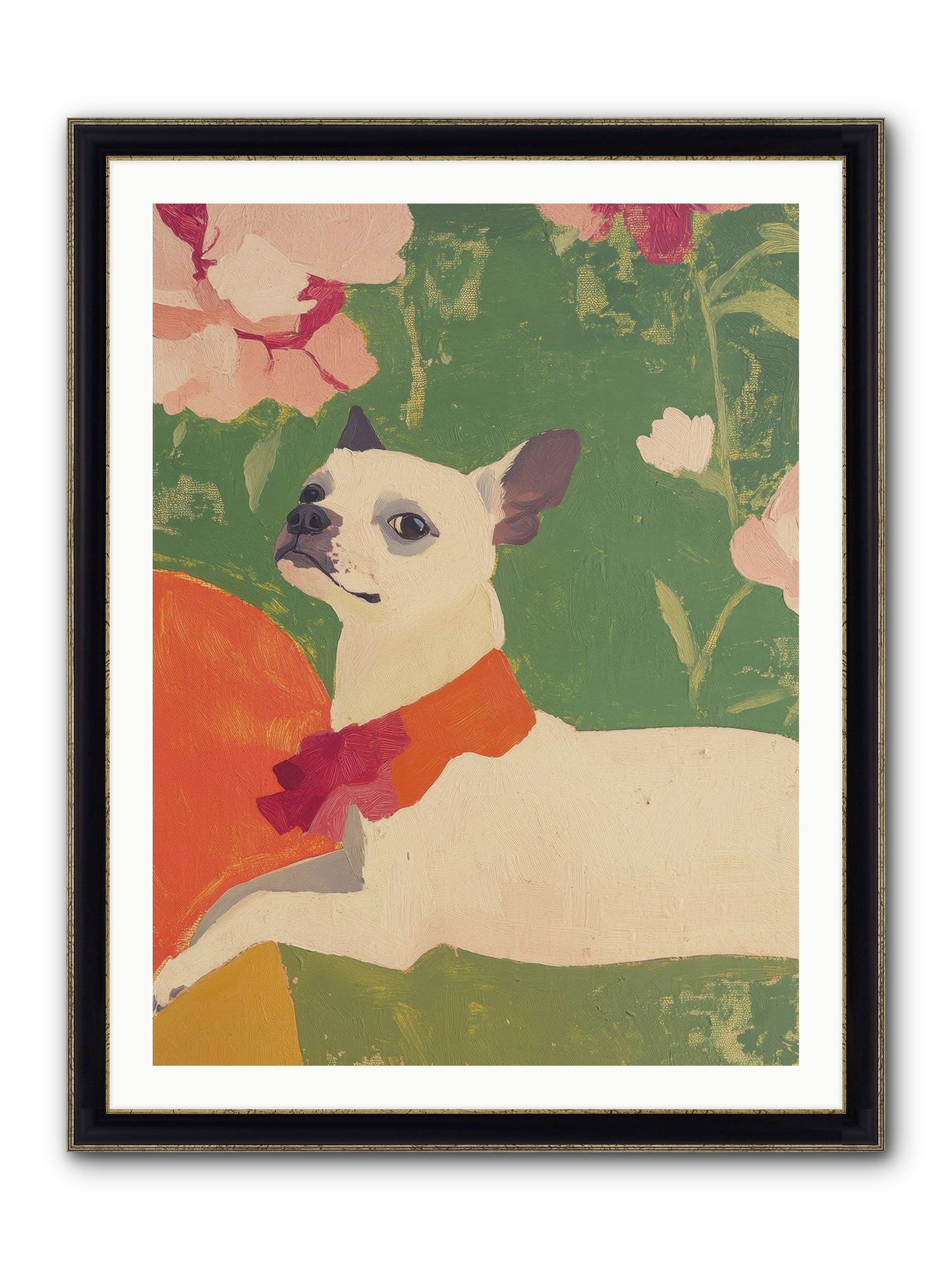 Flower Child Framed Print - Black & Gold 30x40