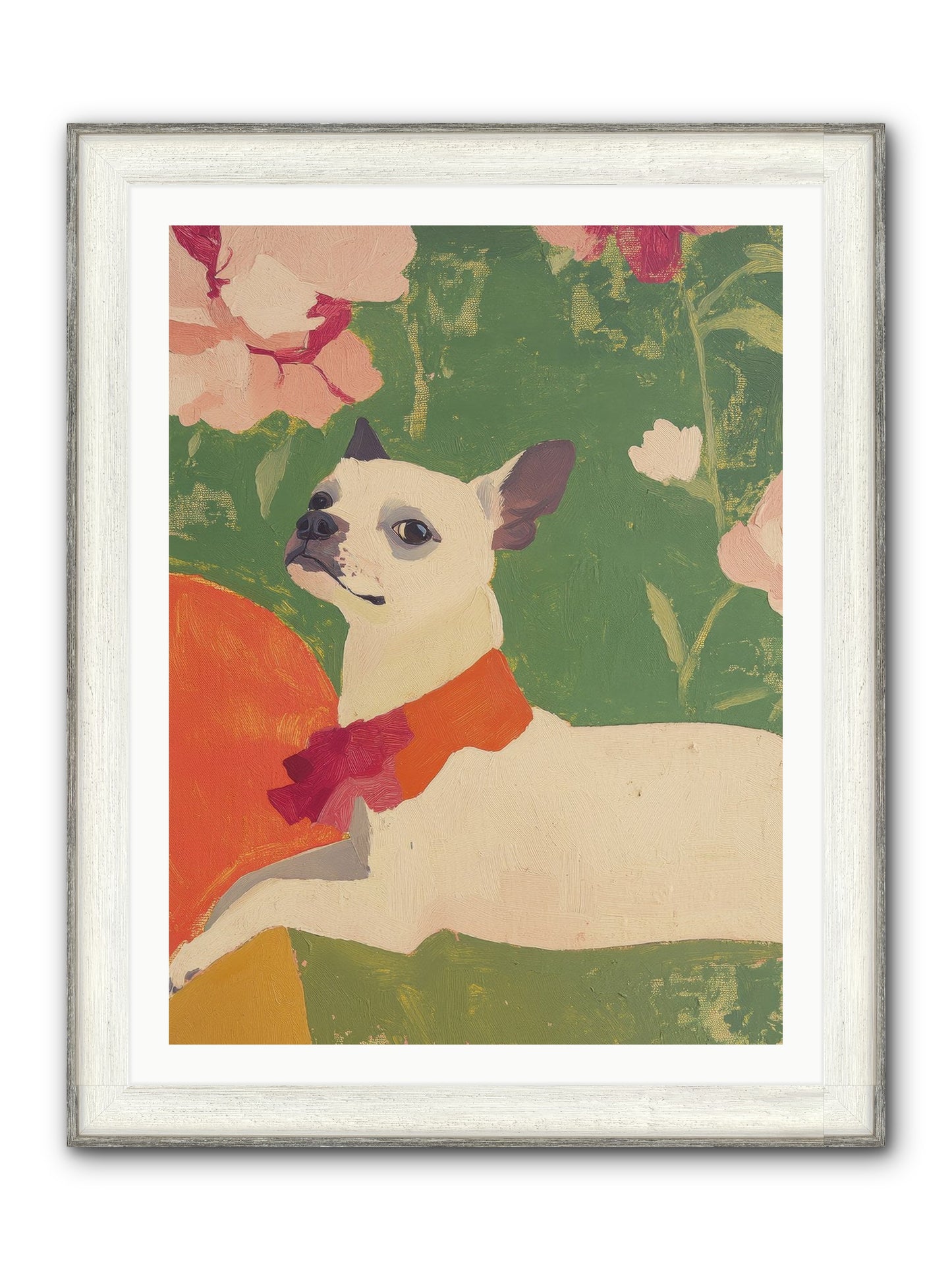 Flower Child Framed Print - Driftwood White 30x40