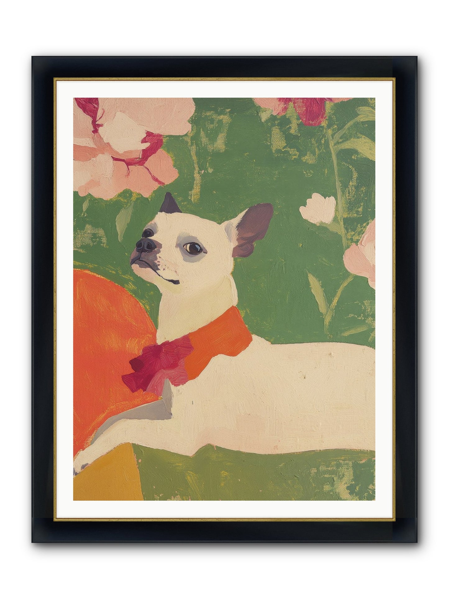 Flower Child Framed Print - Wide Black w/Gold 36x48