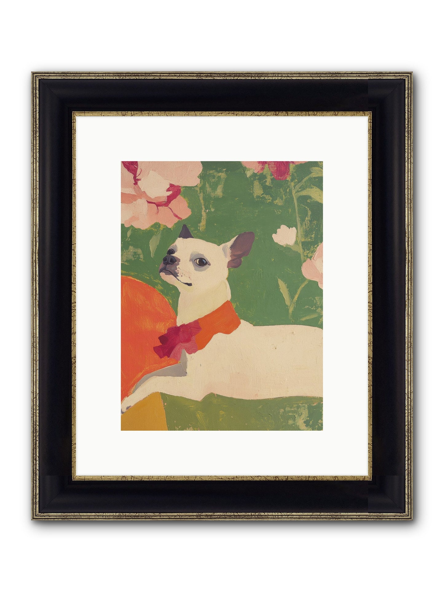 Flower Child Framed Print - Black & Gold 9x12