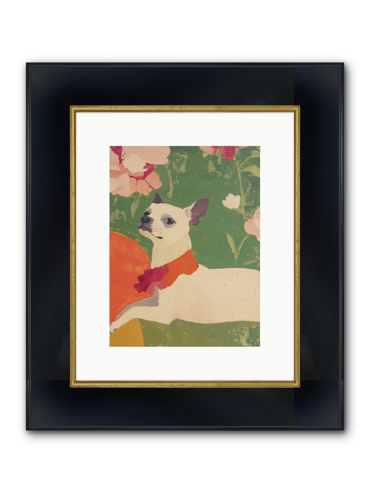 Flower Child Framed Print - Wide Black w/Gold 9x12