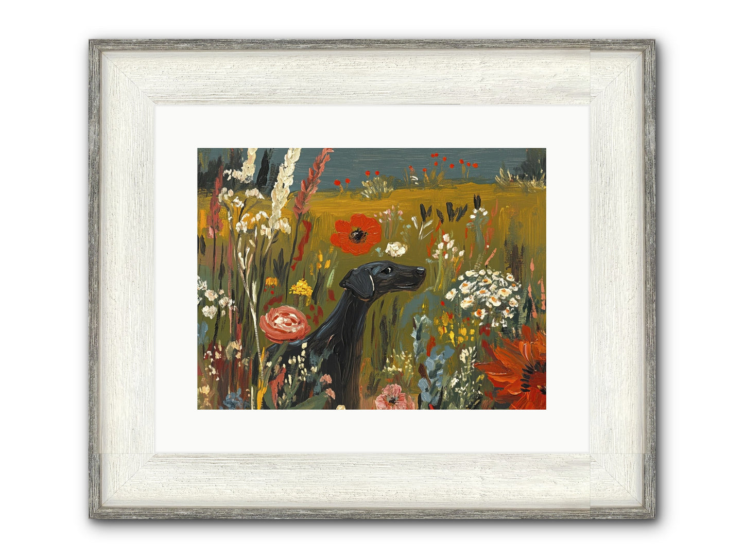 Flowers For My Love Framed Print - Driftwood White 16x12