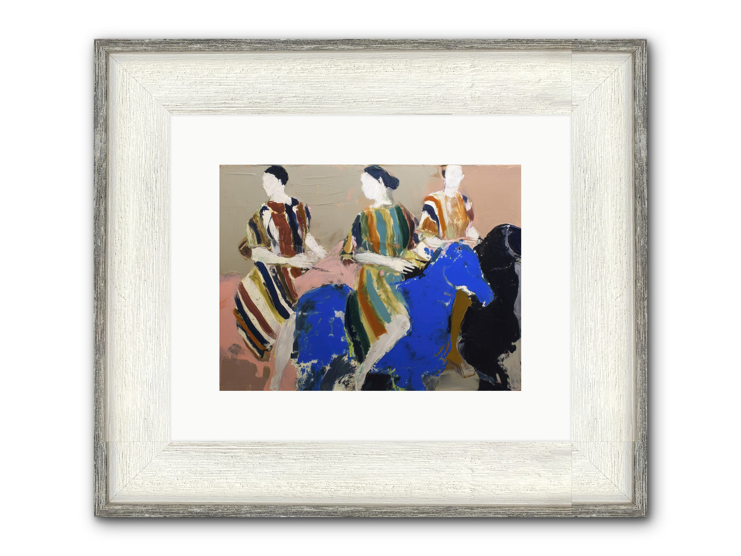Folded Dawn Framed Print - Driftwood White 12x9